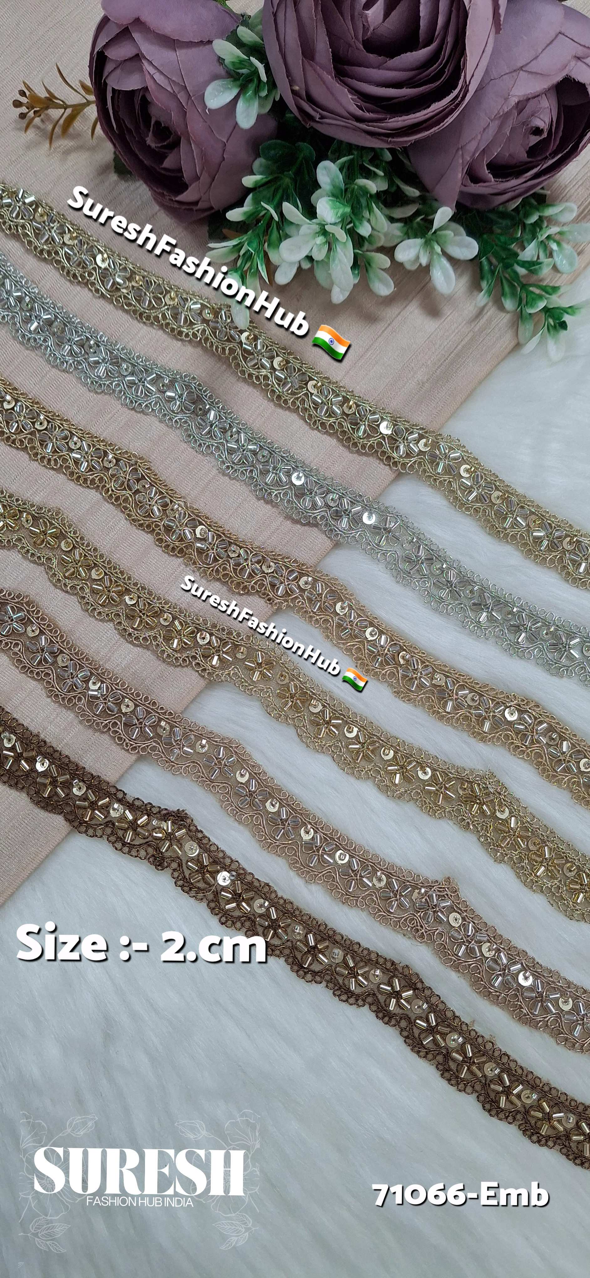 Rose Scalloped Floral Embroidery Lace
