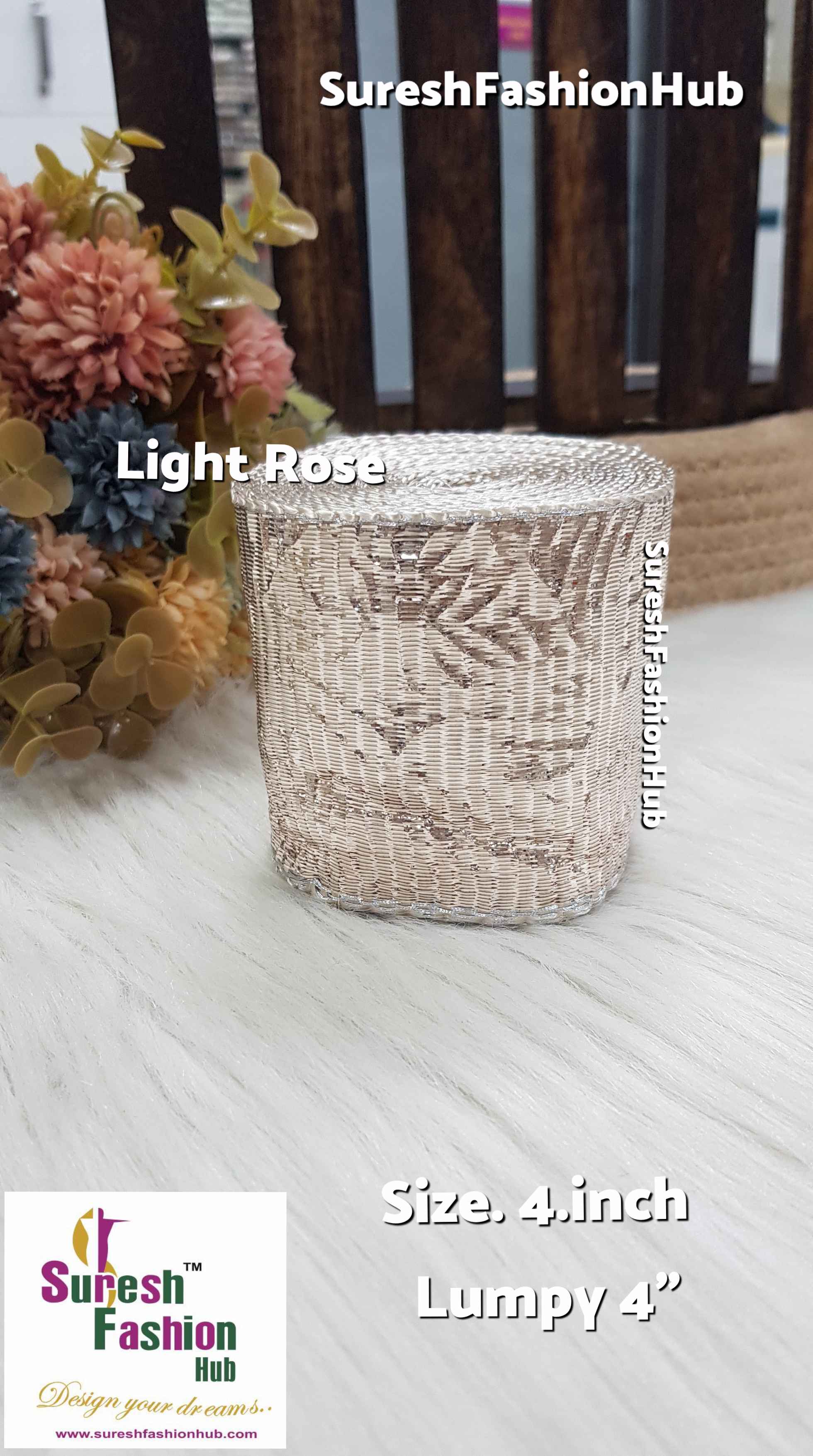 Rose Gold Lampi Gota Border 4'' inch