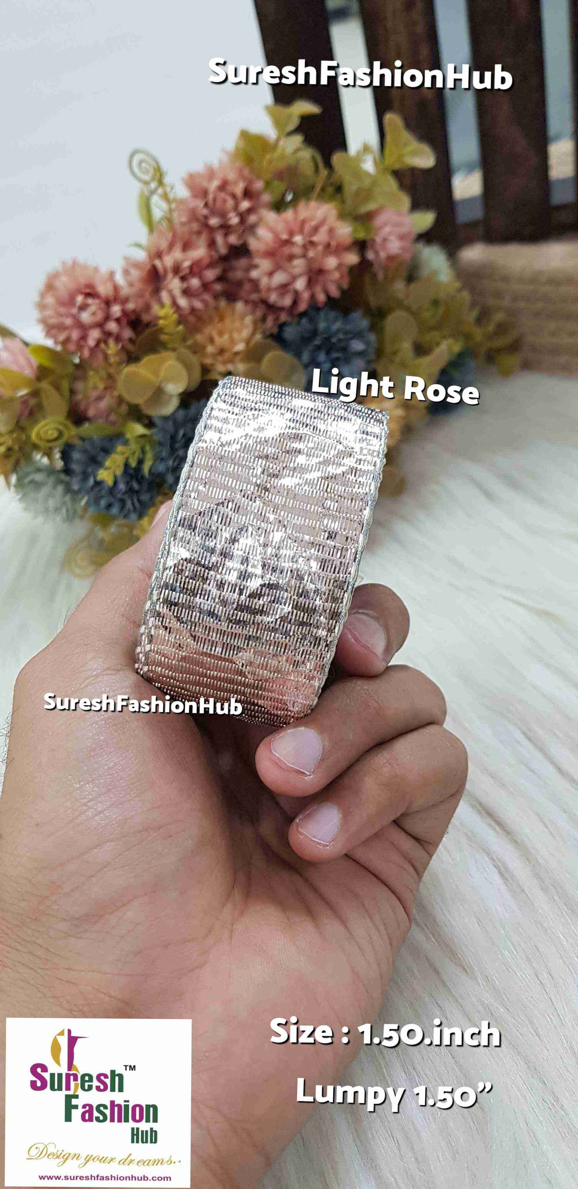 Light Rose Lampi Gota Border 1.5'' inch