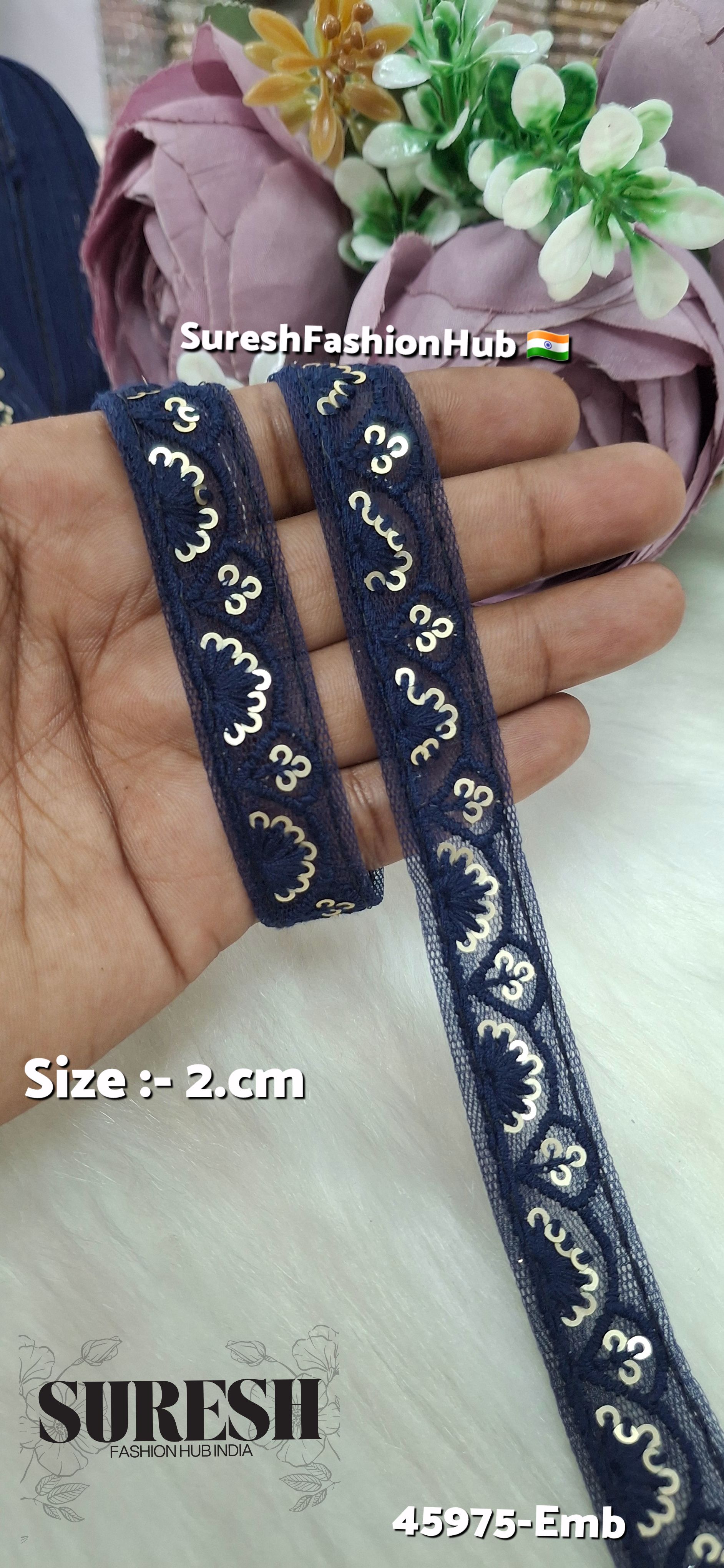 Tone-on-Tone Net Embroidery Lace