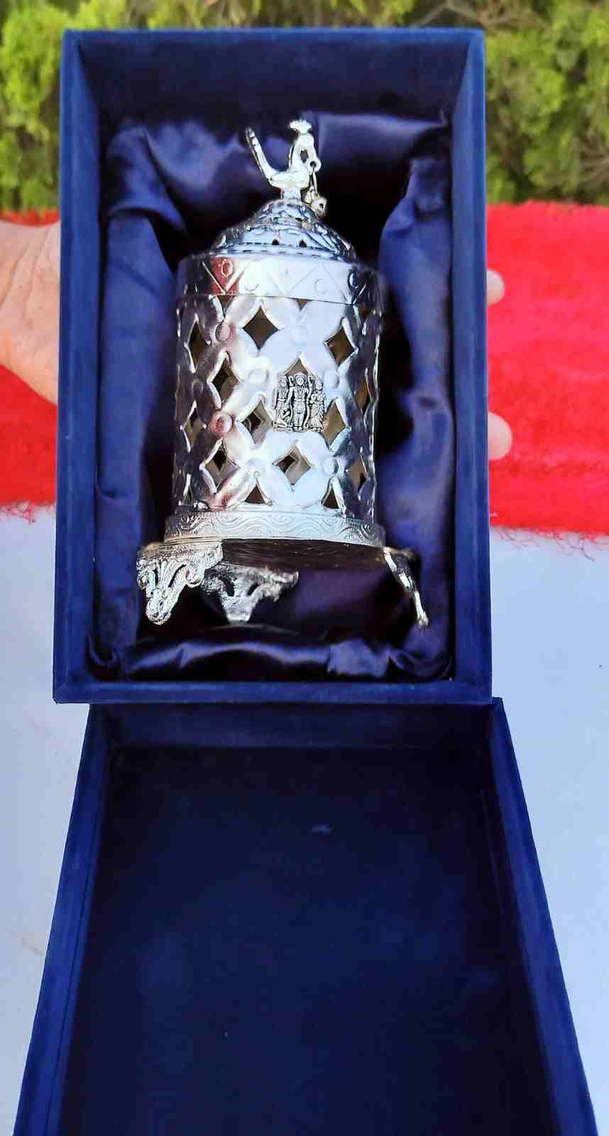 German silver akhand diya