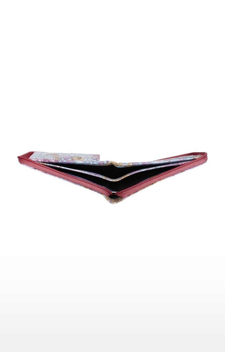 CREATURE | Creature Purple PU Leather Zipper Wallet for Women 4