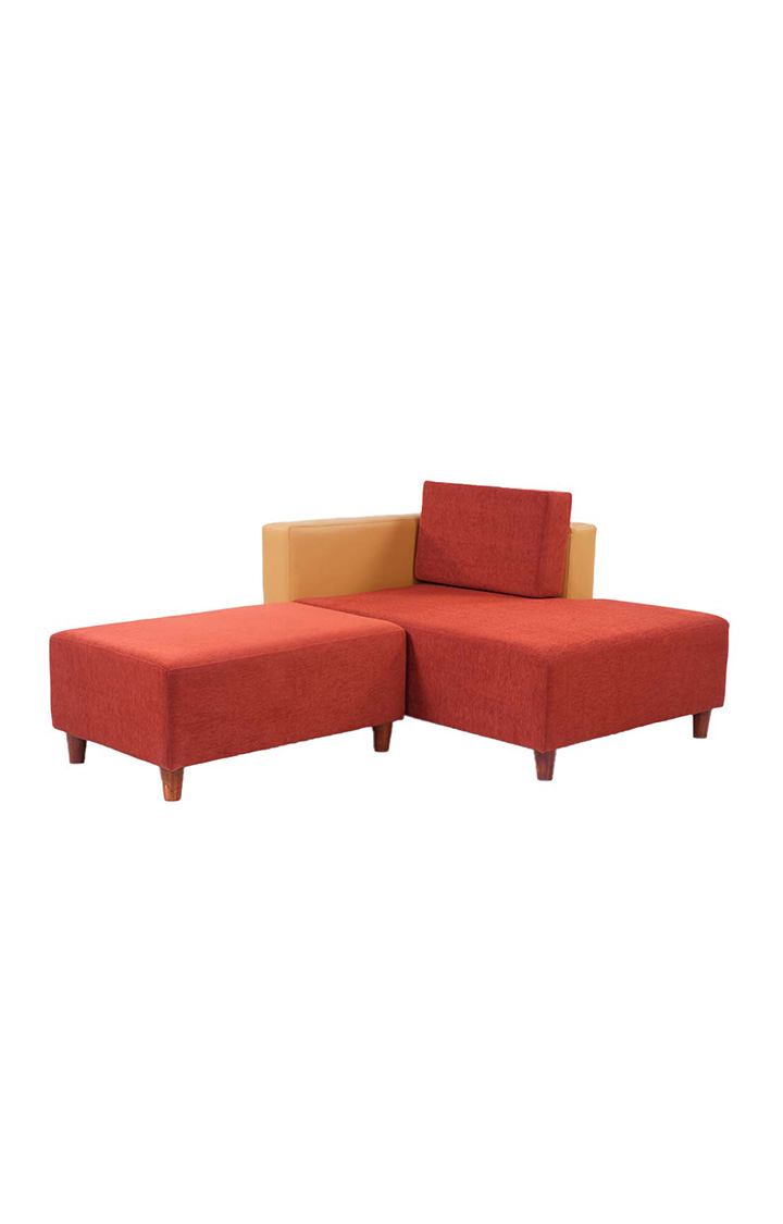 neudot Hailey Fabric Chaise Lounger LHS in Rusty Cider Orange Colour
