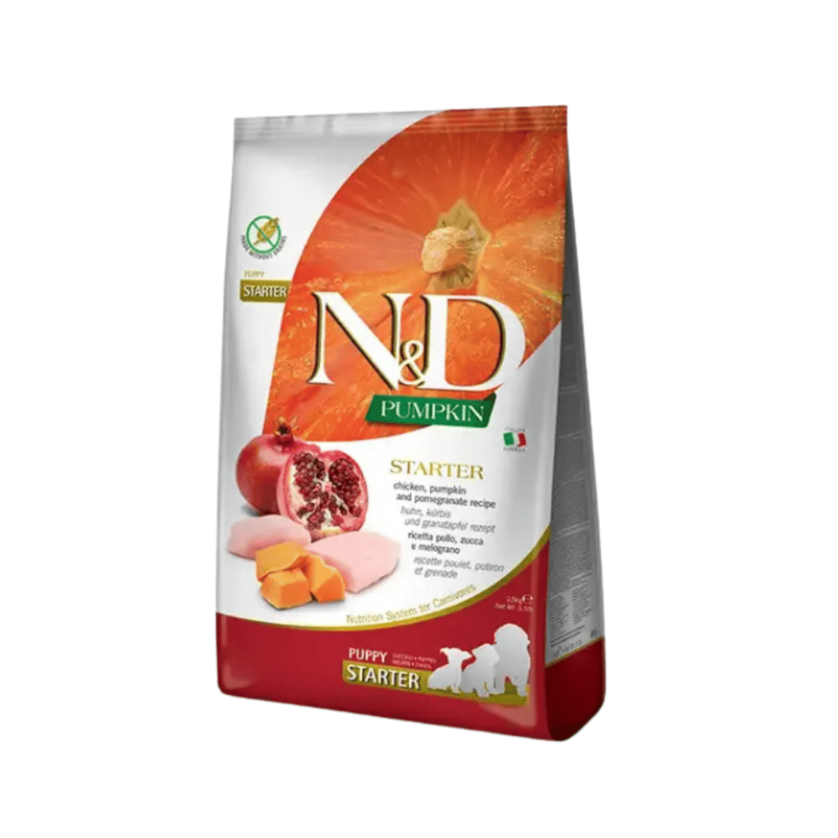 Farmina N&D Grain Free Pumpkin, Chicken & Pomegranate Starter Puppy Dry Dog Food - 2.5 Kg
