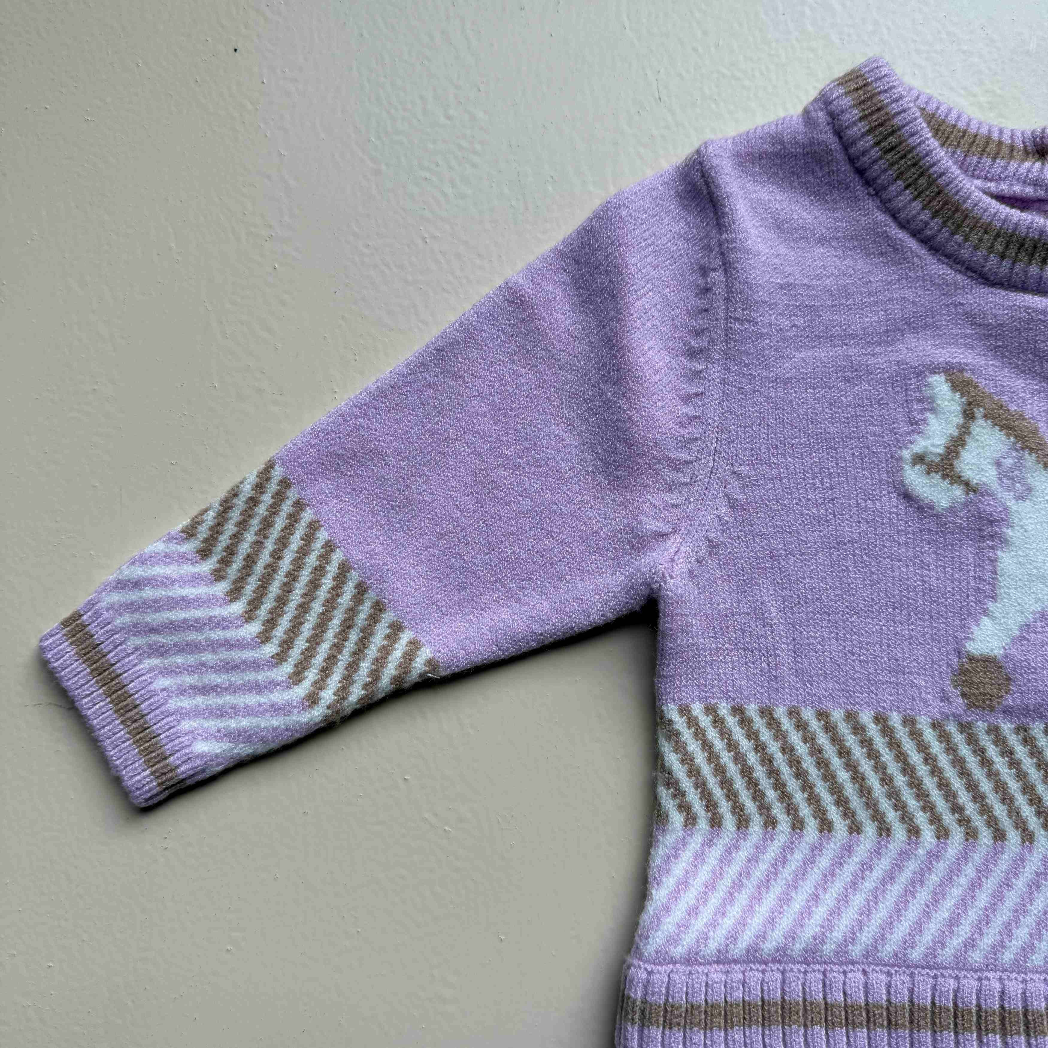Lilac StoryBook Knit Romper