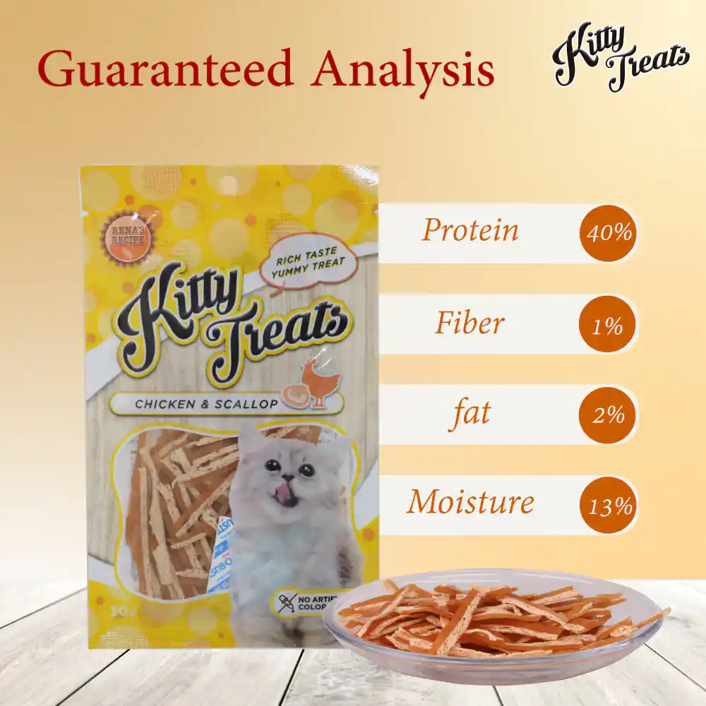 Rena’s Recipe Kitty Treats Chicken with Scallop Flavour Cat Treats, 30 g