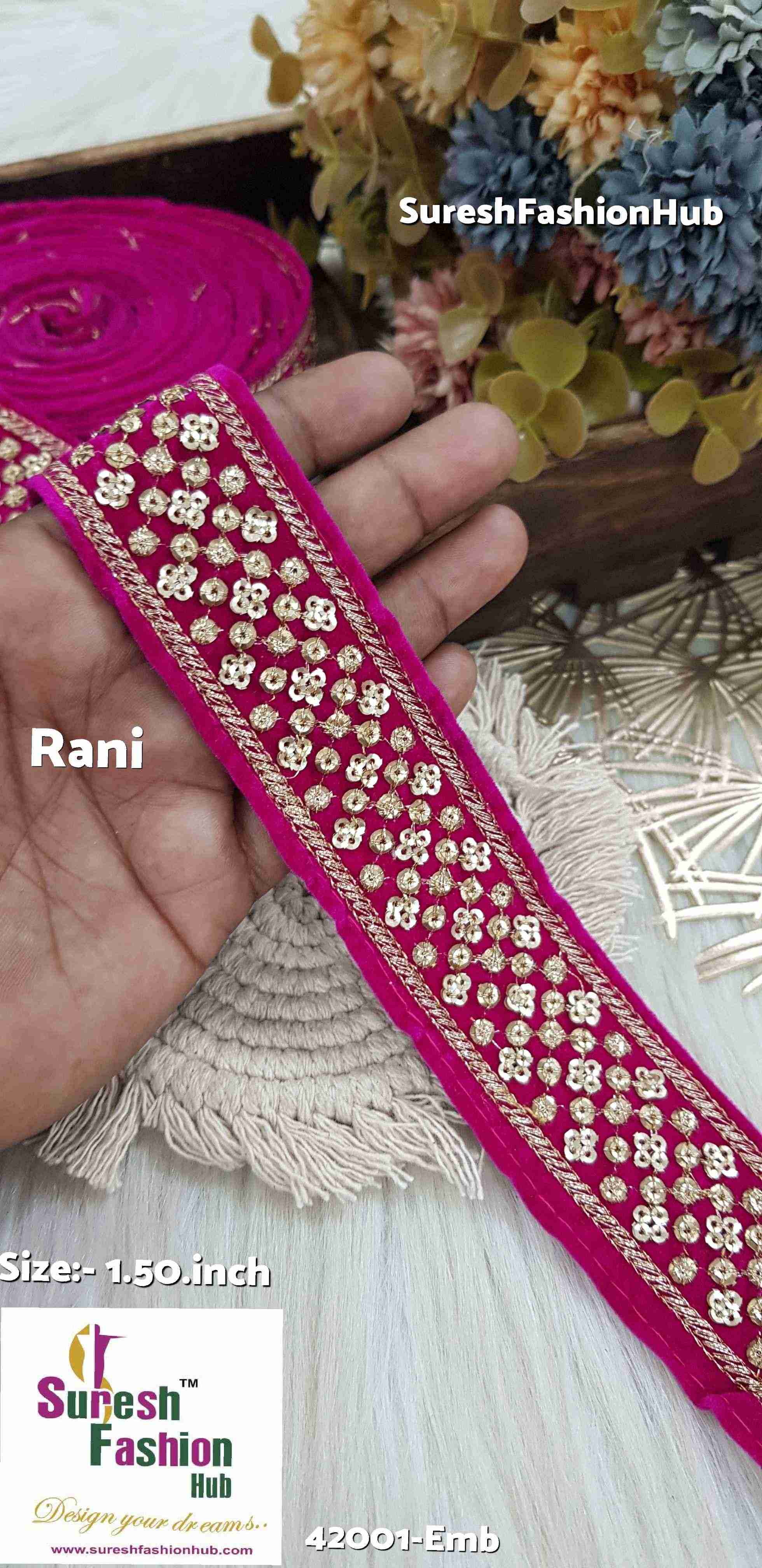 Rani Regal Velvet Embroidery Lace