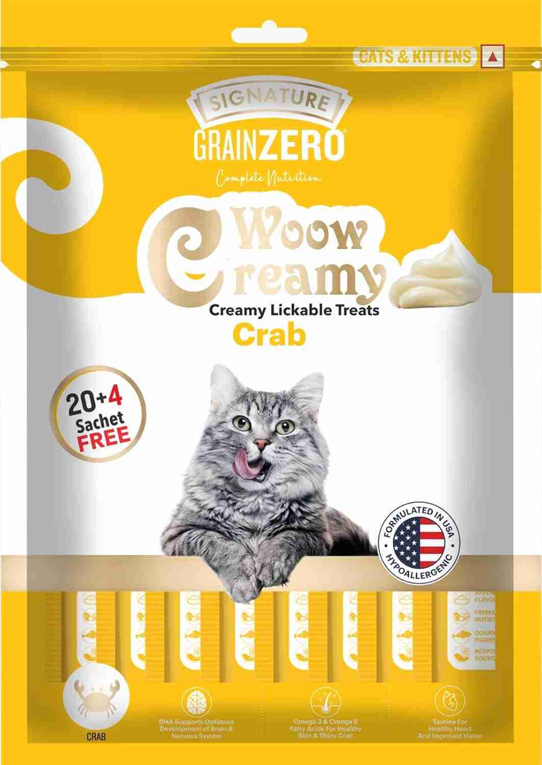 Grain Zero Crab Lickable Creamy Cat Treats