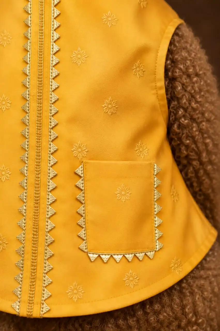 Pawsh Pet Yellow Silk Sherwani for Dogs