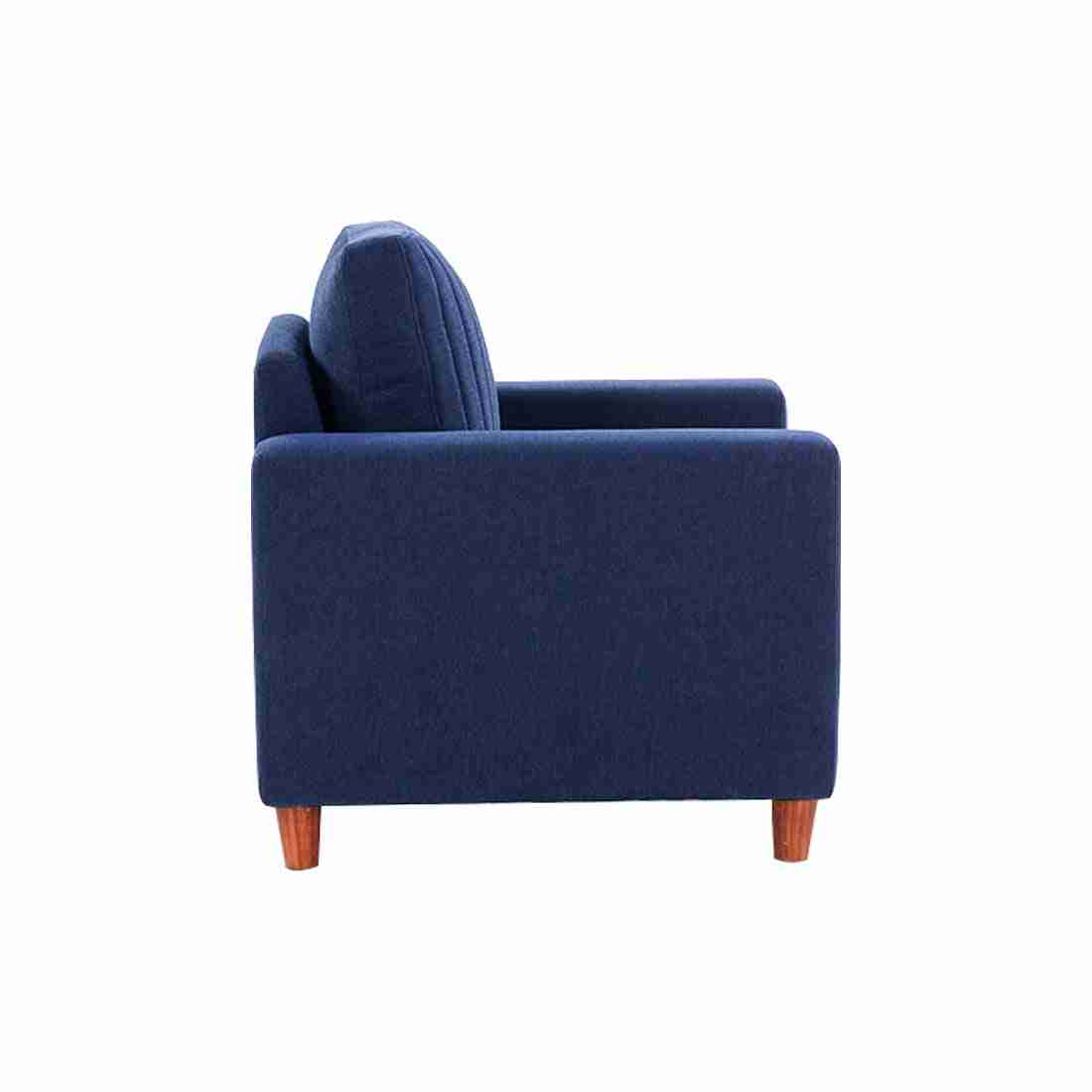 neudot Roman Sofa for Living Room |1 Person Sofa|Premium Fabric with Cushioned Armrest | Solid Wood Frame|1 Seater in Cobalt Blue Color
