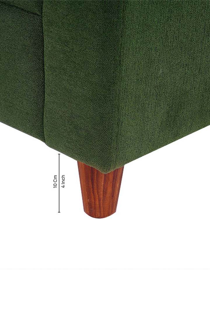 neudot Roman Sofa for Living Room |3 Persons Sofa|Premium Fabric with Cushioned Armrest | Solid Wood Frame|3 Seater in Emerald Green Color