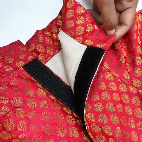 Pawsindia Traditional Royal Brocade Dress for Cats - Red | Ethnic Festive Wear