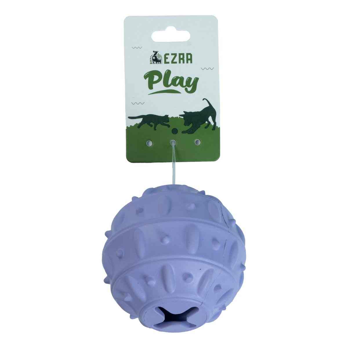 Ezra Play Bamboo Ball - Purple Rubber Toy