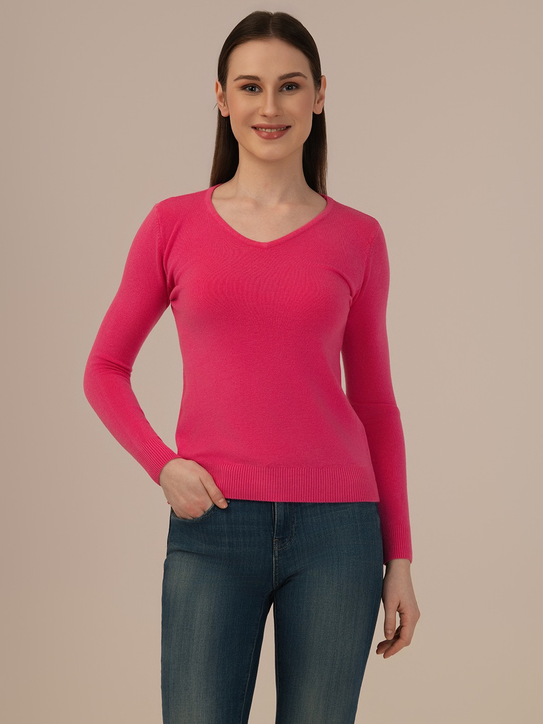 Albion Casual Winter H.Pink Woolen top