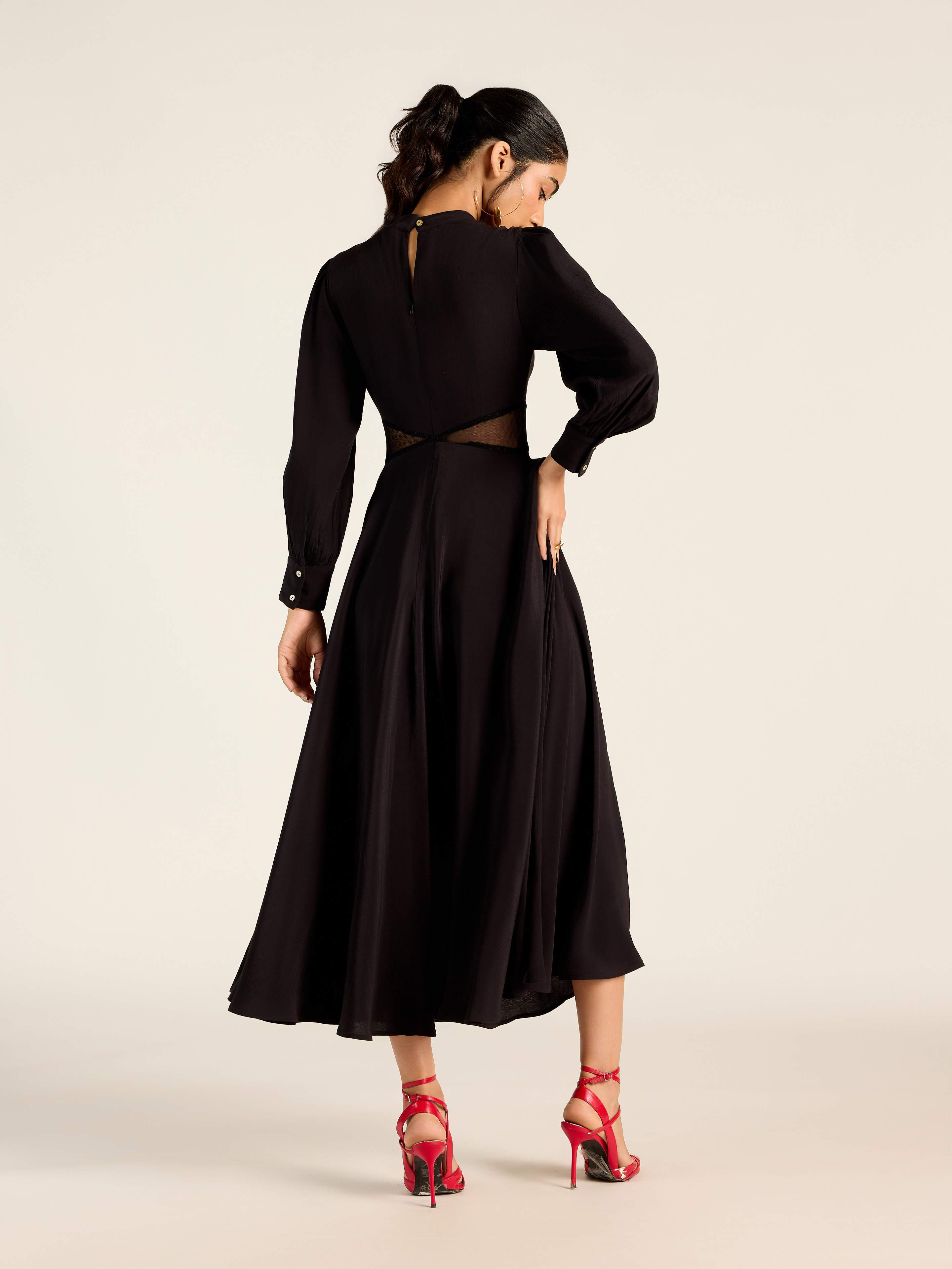 BLACK MARGO LONG DRESS