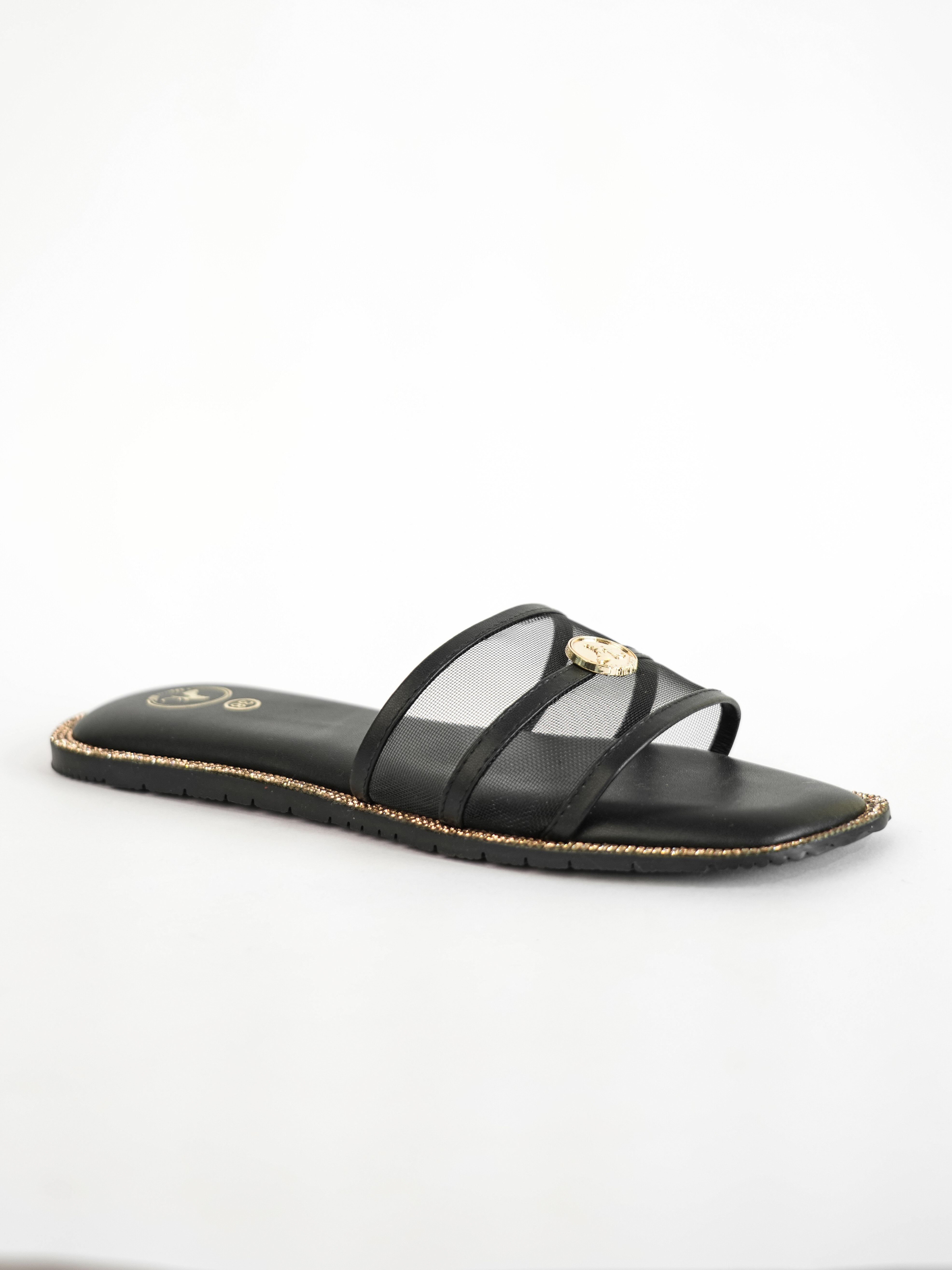 BLACK LOGO FLATS
