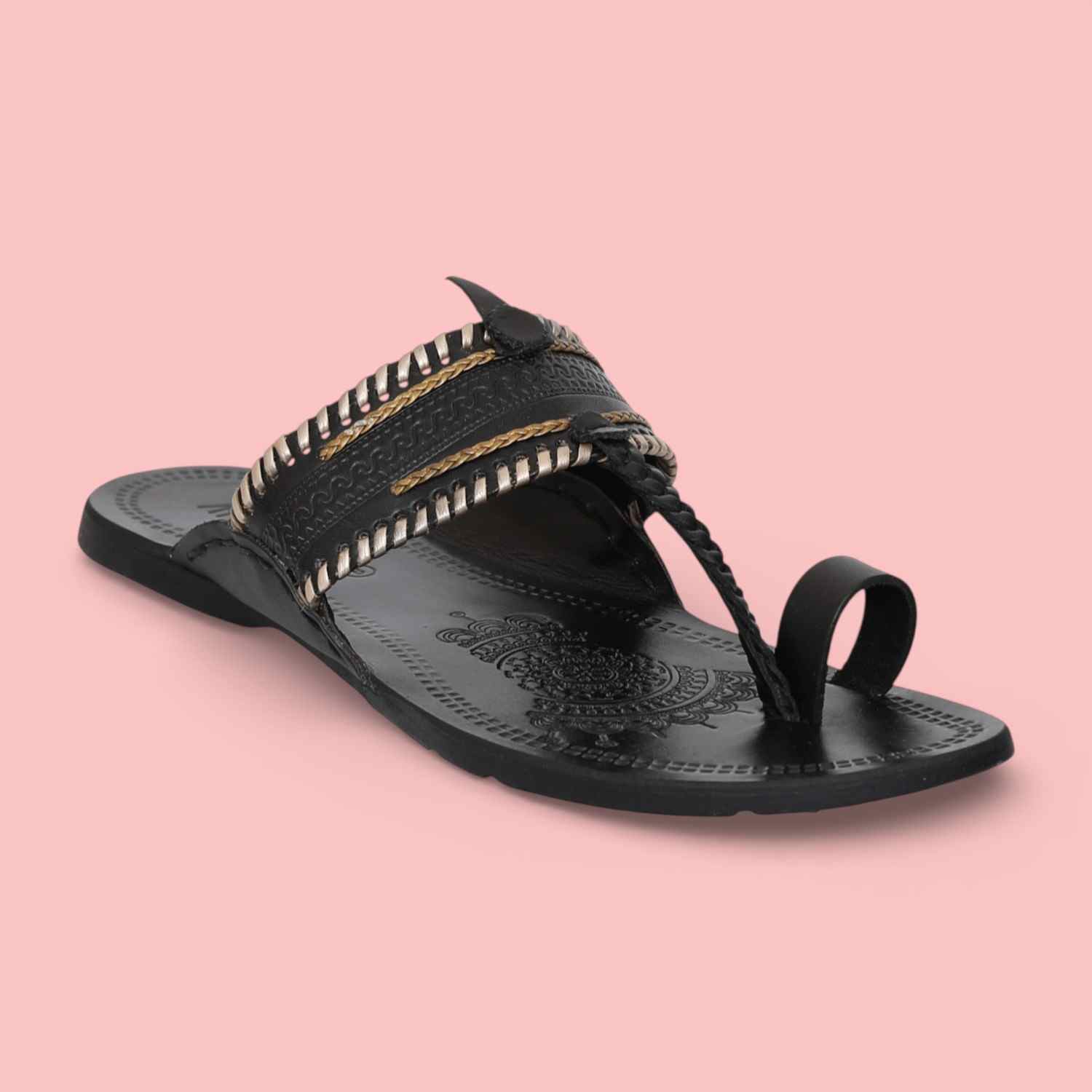 Men Black Ember Kolhapuri