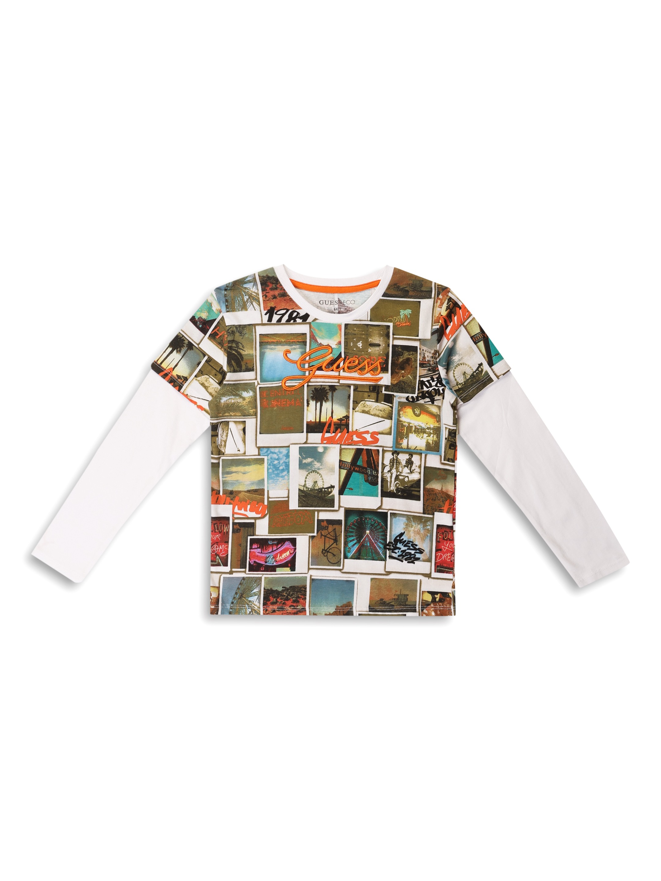 Guess Multi Cotton Printed GIRLS T-Shirts