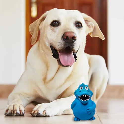 Barkbutler Fofos Latex Bi Dinosaur Squeaky Toy for Dogs