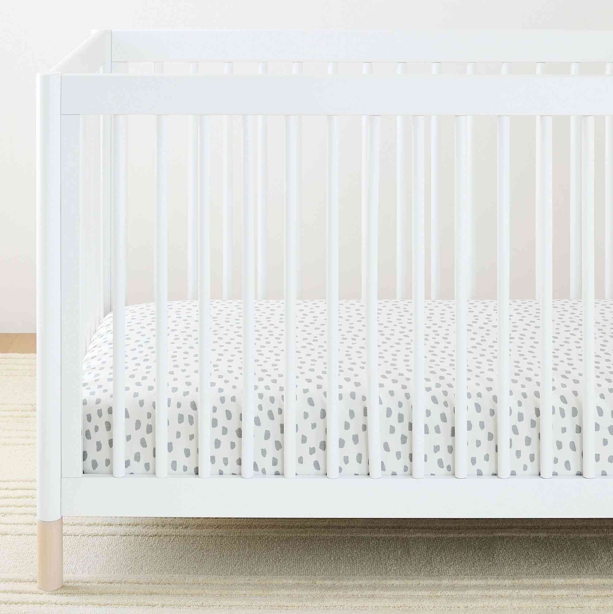 Brushstroke Dot Organic Crib Fitted Sheet