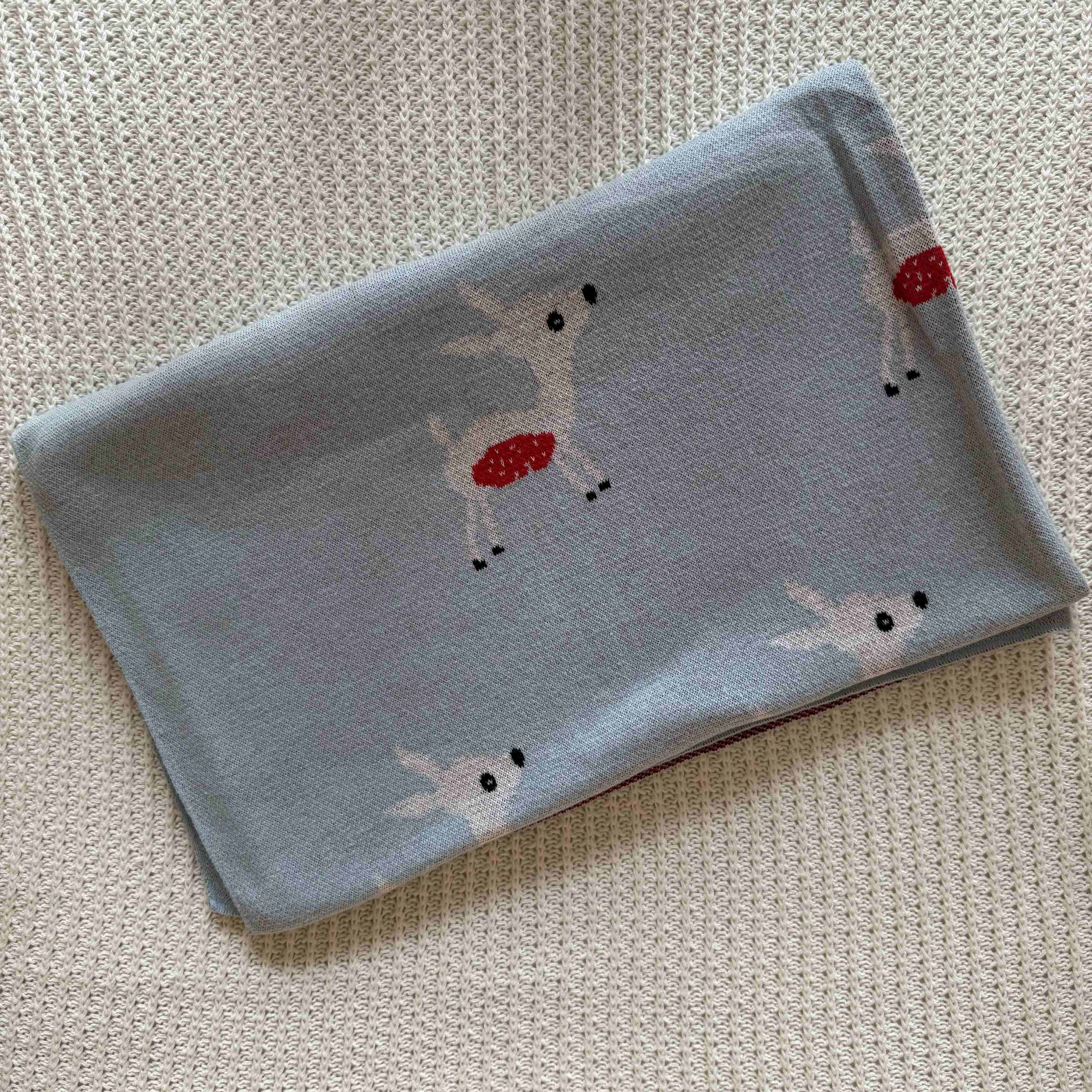 Whimsical Fawn Cotton Baby Blanket