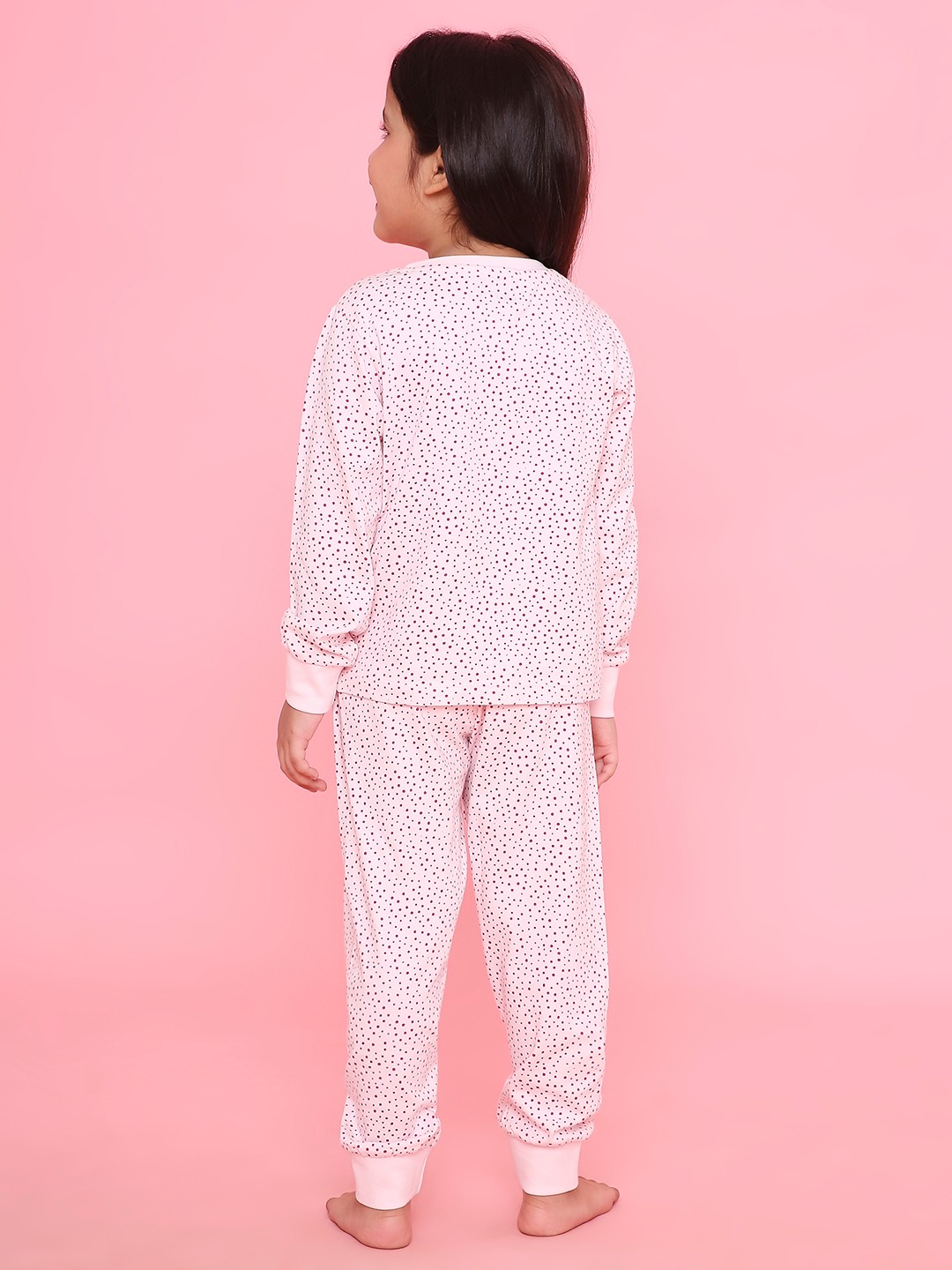 Girls- 2 piece printed cotton jogger lounge set