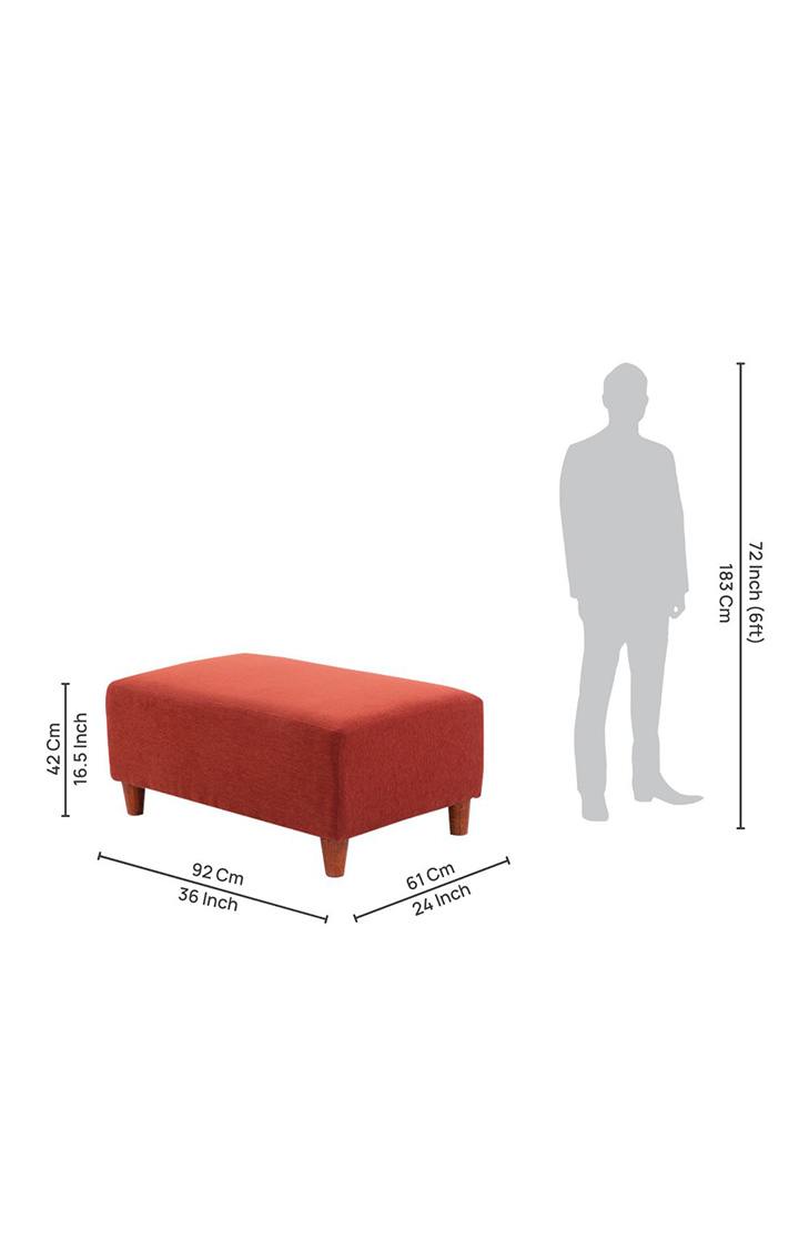 neudot Hailey Ottoman in Rusty Cider Orange Colour