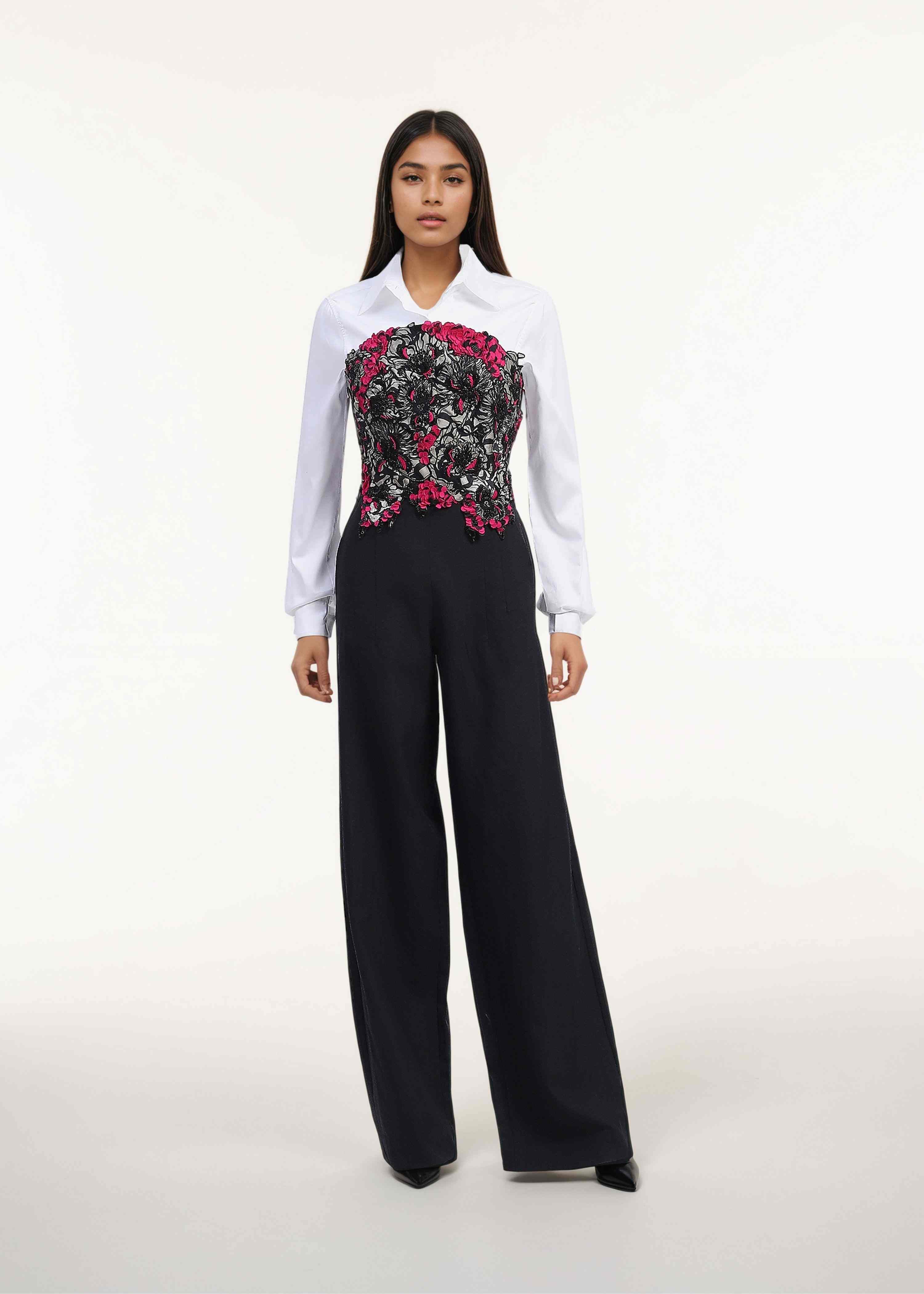 AKOK Multicolor Others Corset with Shirt & Trouser Co-ords
