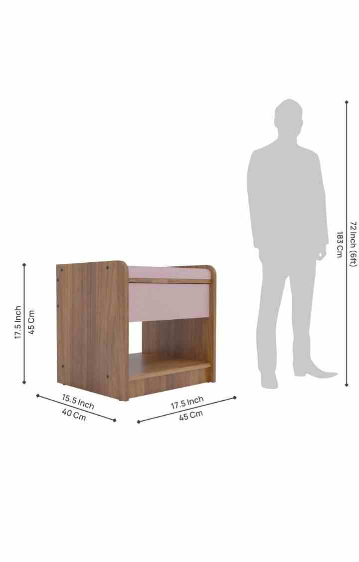 Lixo Bedside Table - Leon Teak (DIY)
