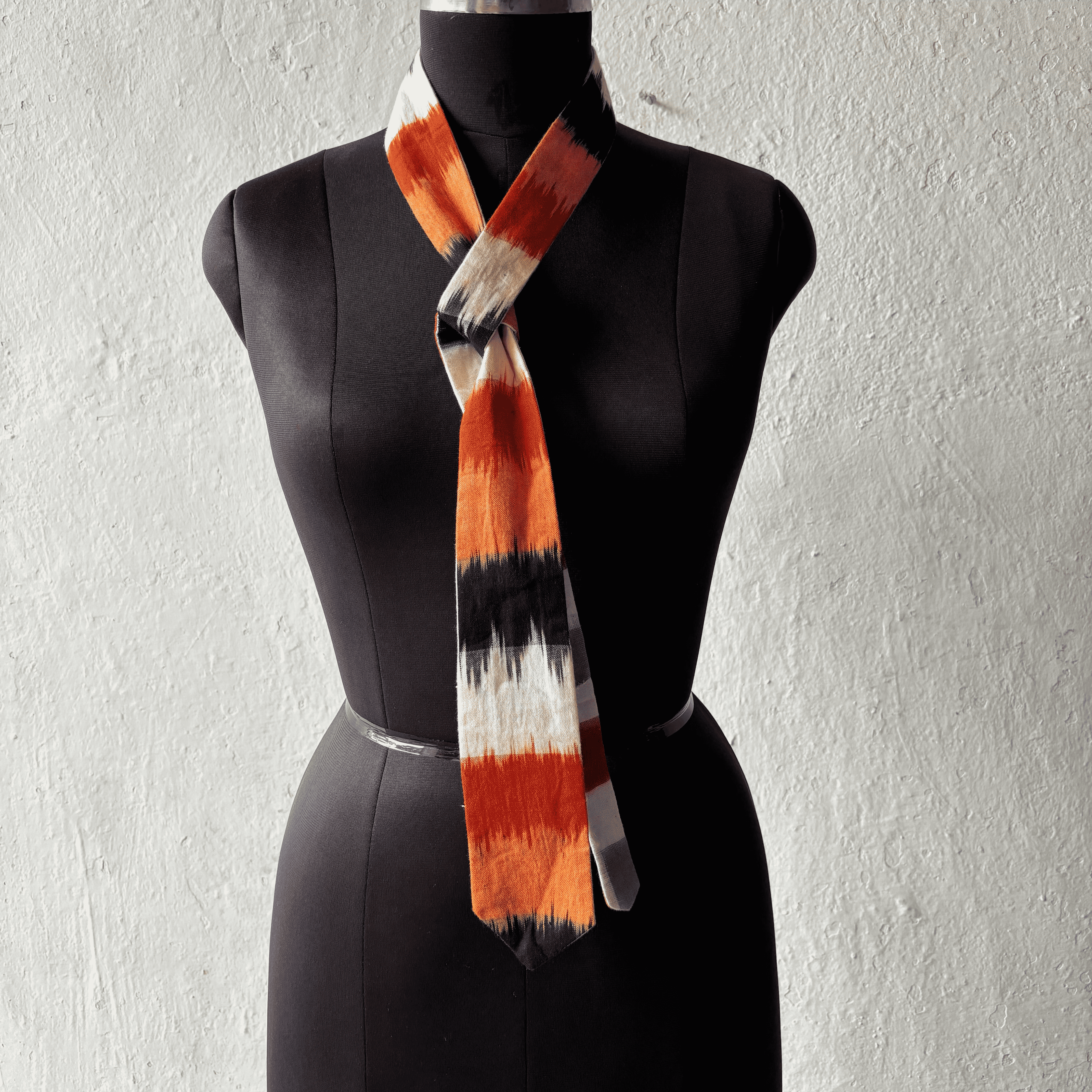 Cotton Rainbow Ikat Tie