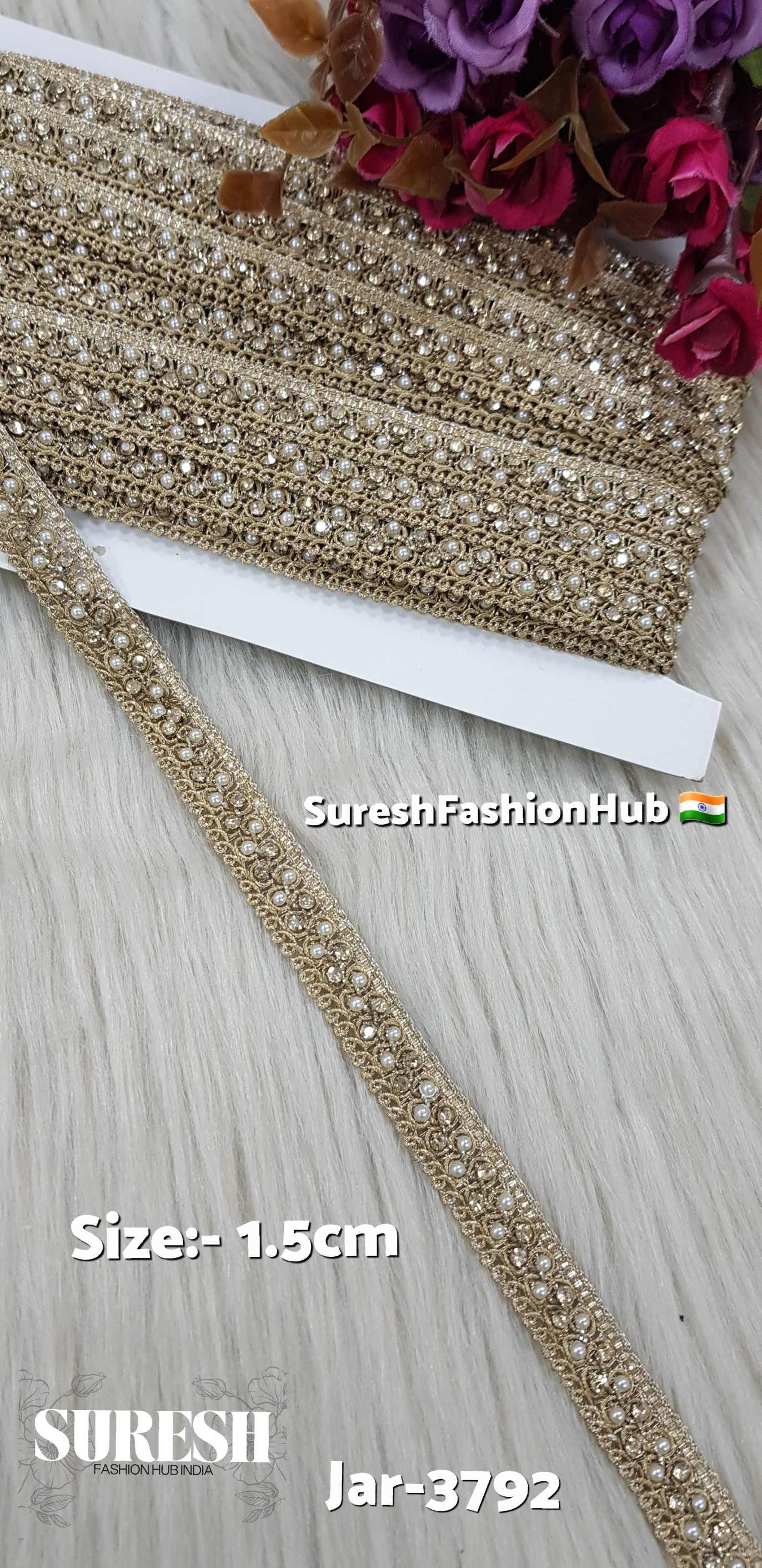 Golden Grace Pearl Jhalar Lace