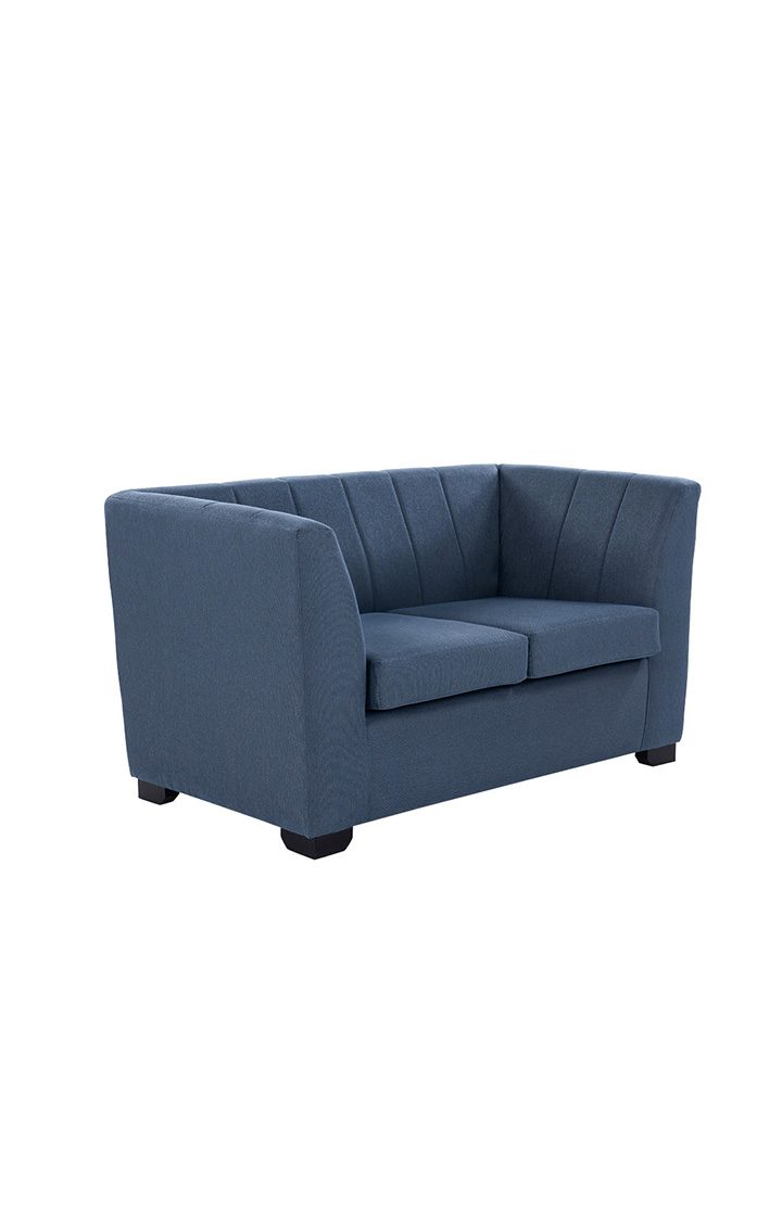 neudot Lexus Sofa for Living Room |2 Persons Sofa|Premium Fabric with Padded Armrest | Solid Wood Frame|2 Seater in Earth Blue Color
