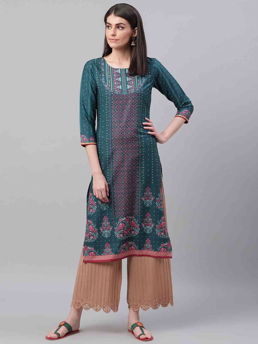 Vaamsi Women's Polyester Printed Kurta PK1900