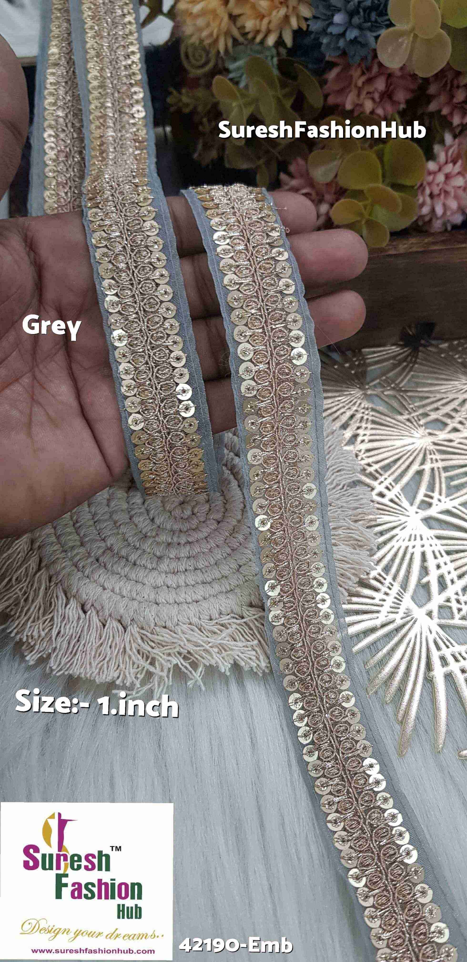 Grey Mist  Embroidery Lace