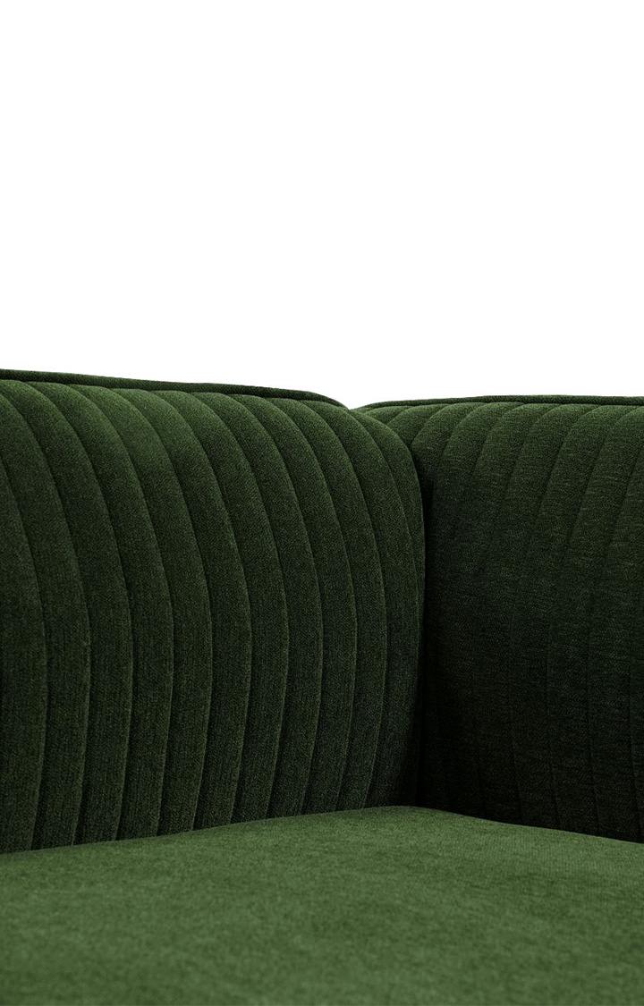 neudot Diva RHS Sofa Chaise Lounger with Black Legs for Living Room|Bedroom|2 Person Sofa|Diwan|Premium Fabric | Solid Wood Frame|2 Seater (Colour : Emerald Green (DIY))