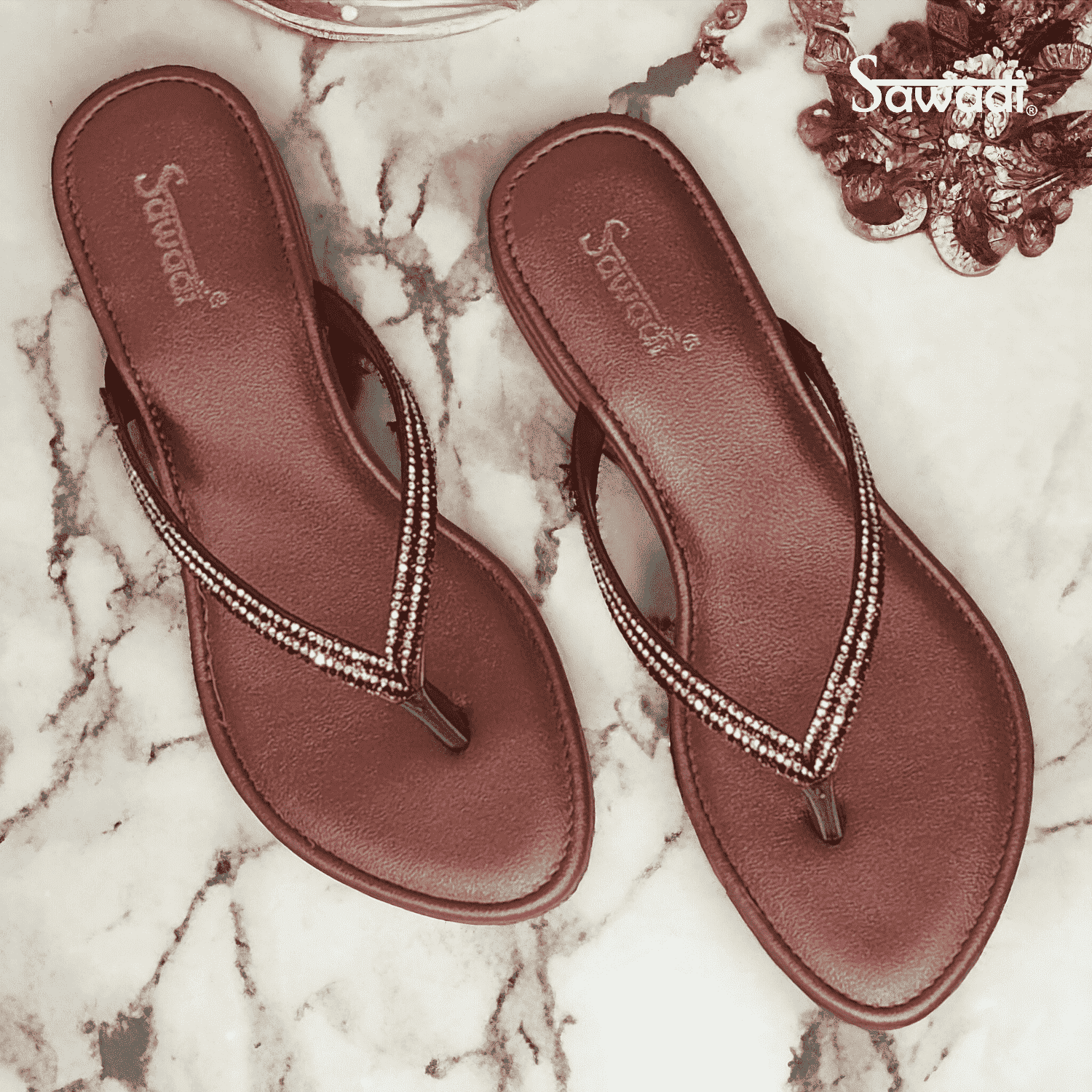 Women Flat Casual Slip-on In TPR sole