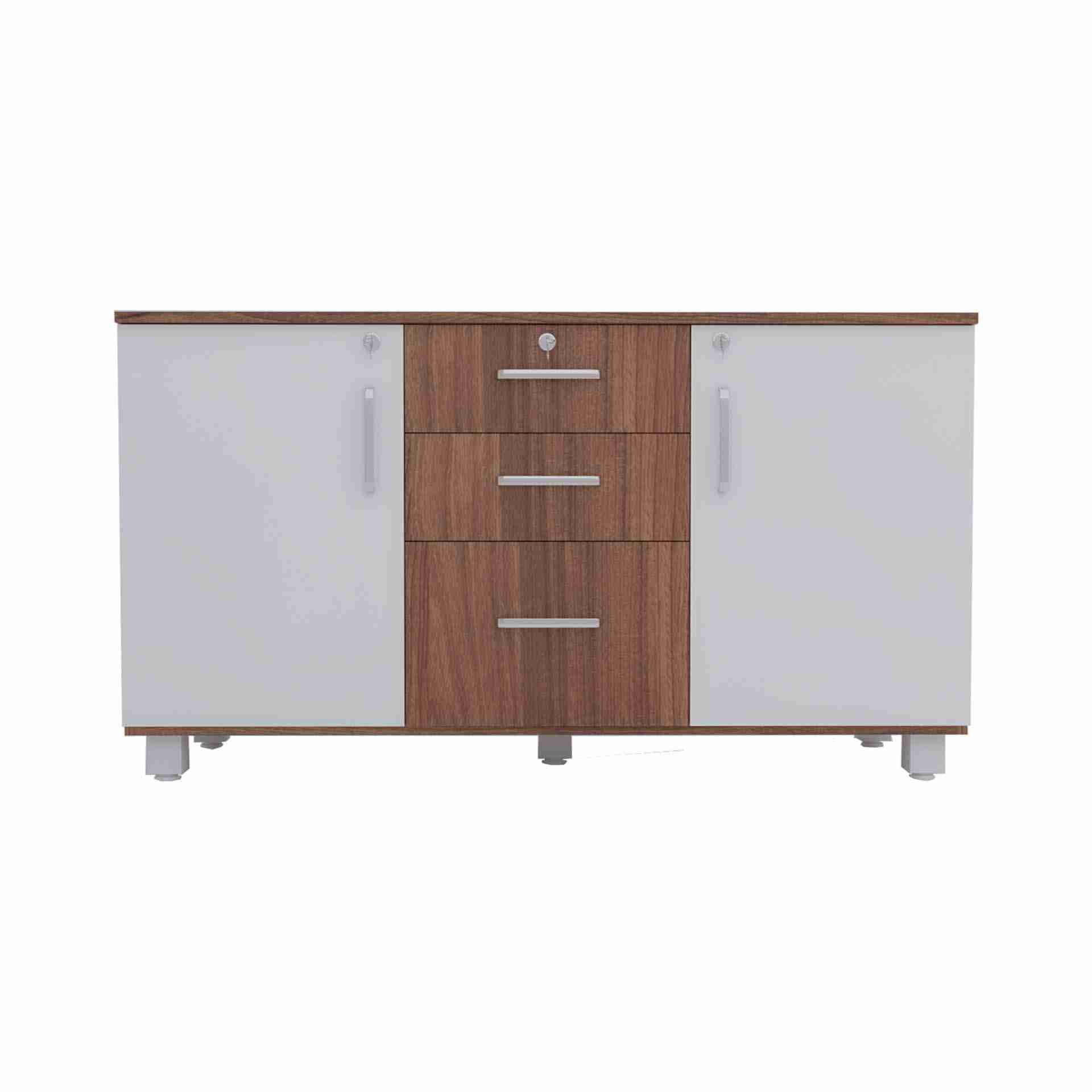 neudot Ronald Zoro 2 Door Multipurpose, Cloth Cabinet/Organizer/Cupboard/Almari/Wardrobe for Home, Kitchen & Office - Leon Teak Finish