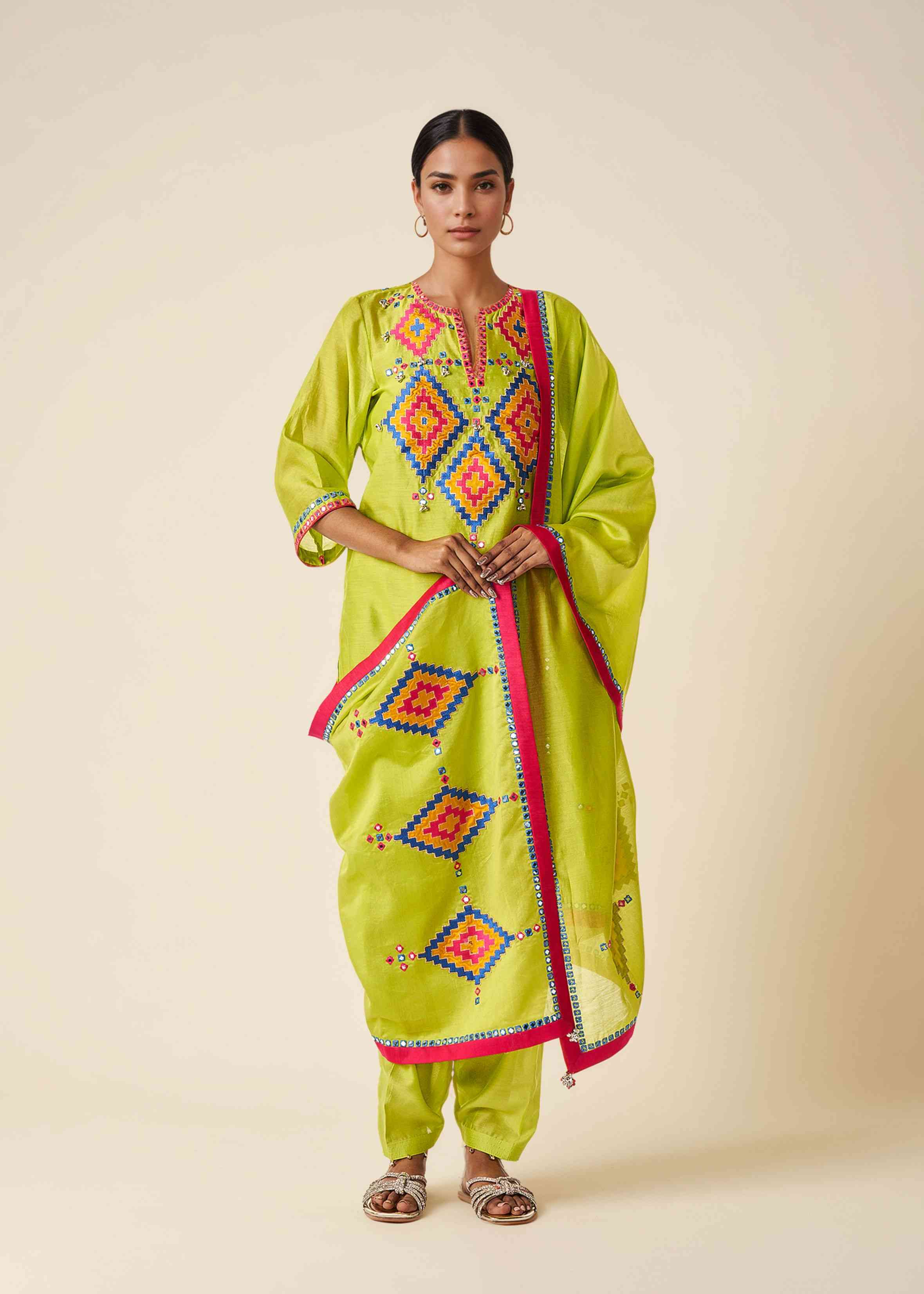 Lime Green Dupatta