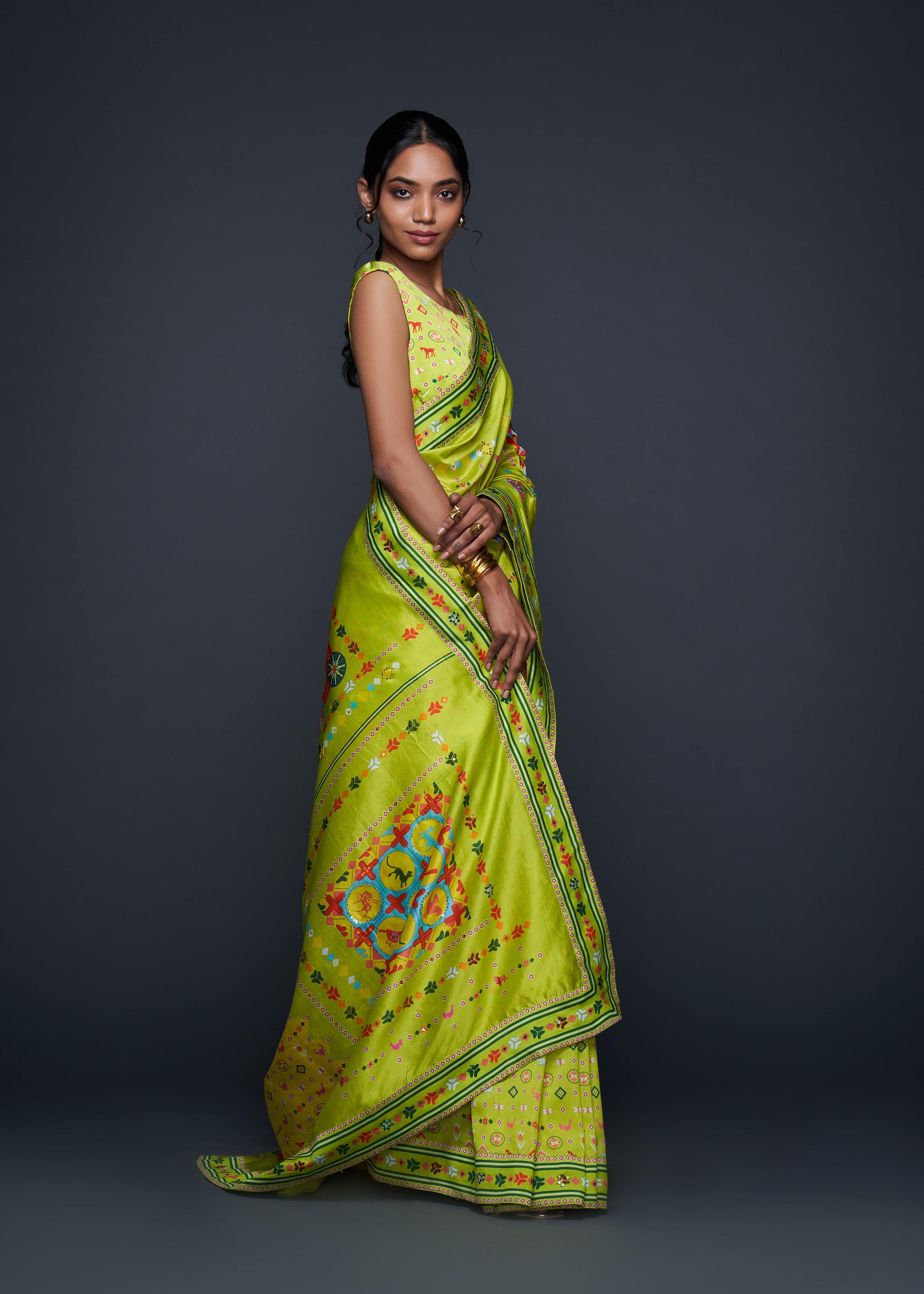 Green Saree
