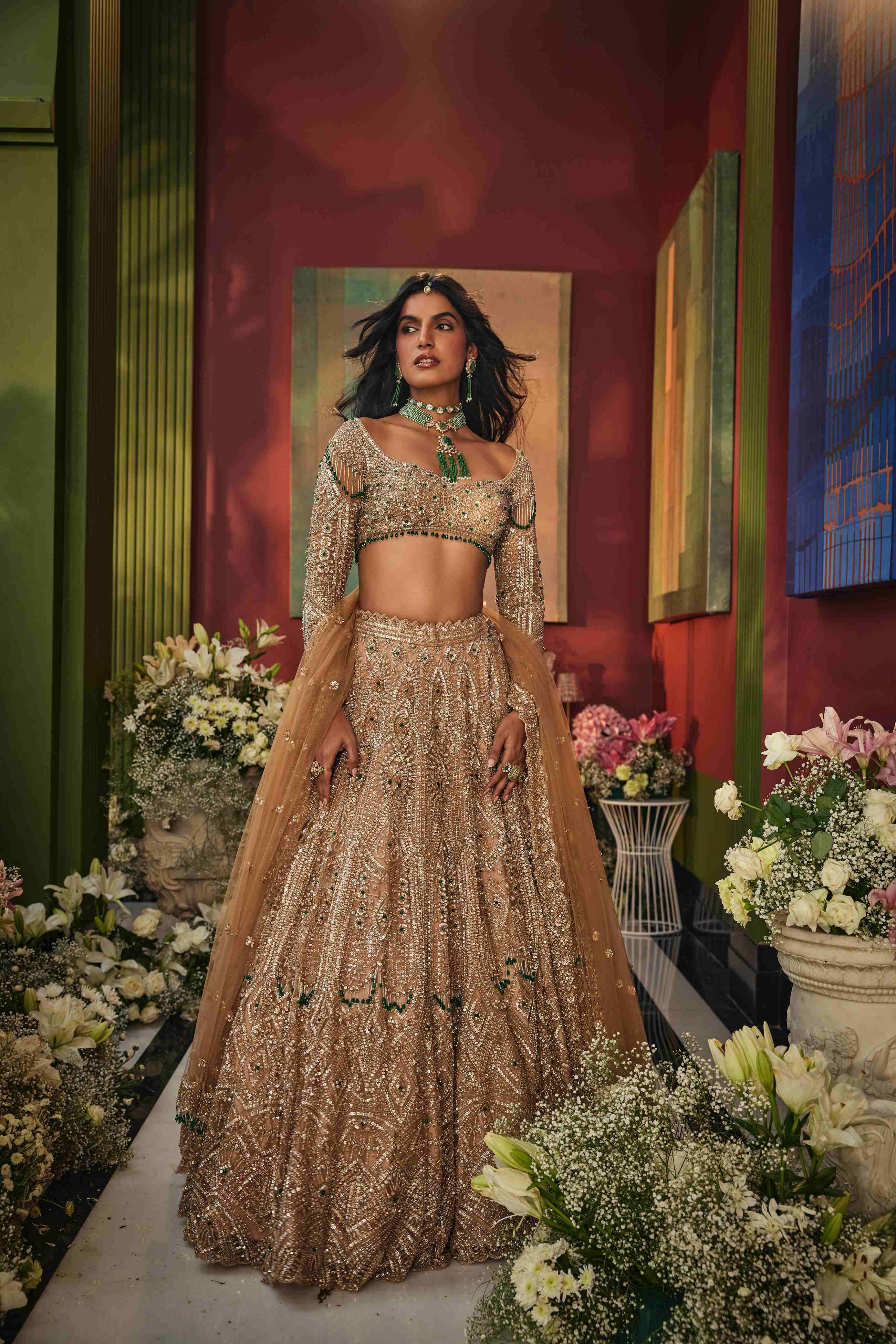 Bella Gold Lehenga