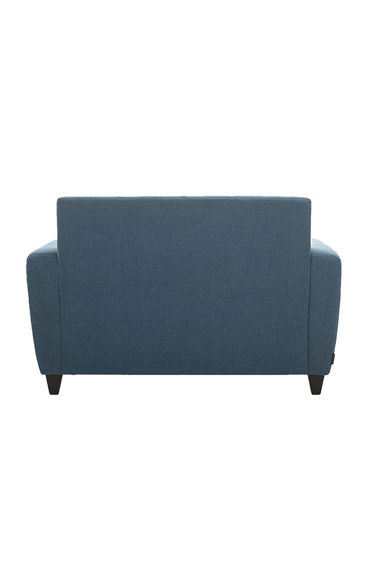 neudot Elegance Sofa for Living Room |2 Person Sofa|Premium Fabric with Cushioned Armrest | Solid Wood Frame|2 Seater in Dusky Blue Color