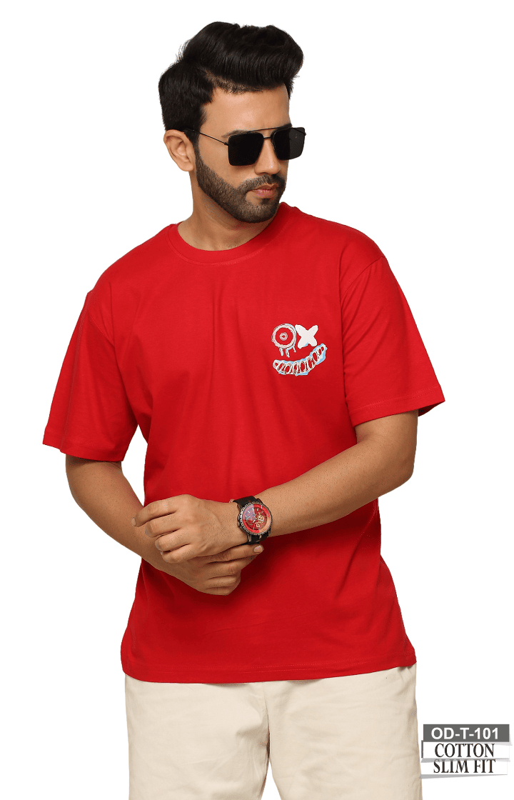 One Denim Printed -T Shirts Red Cool