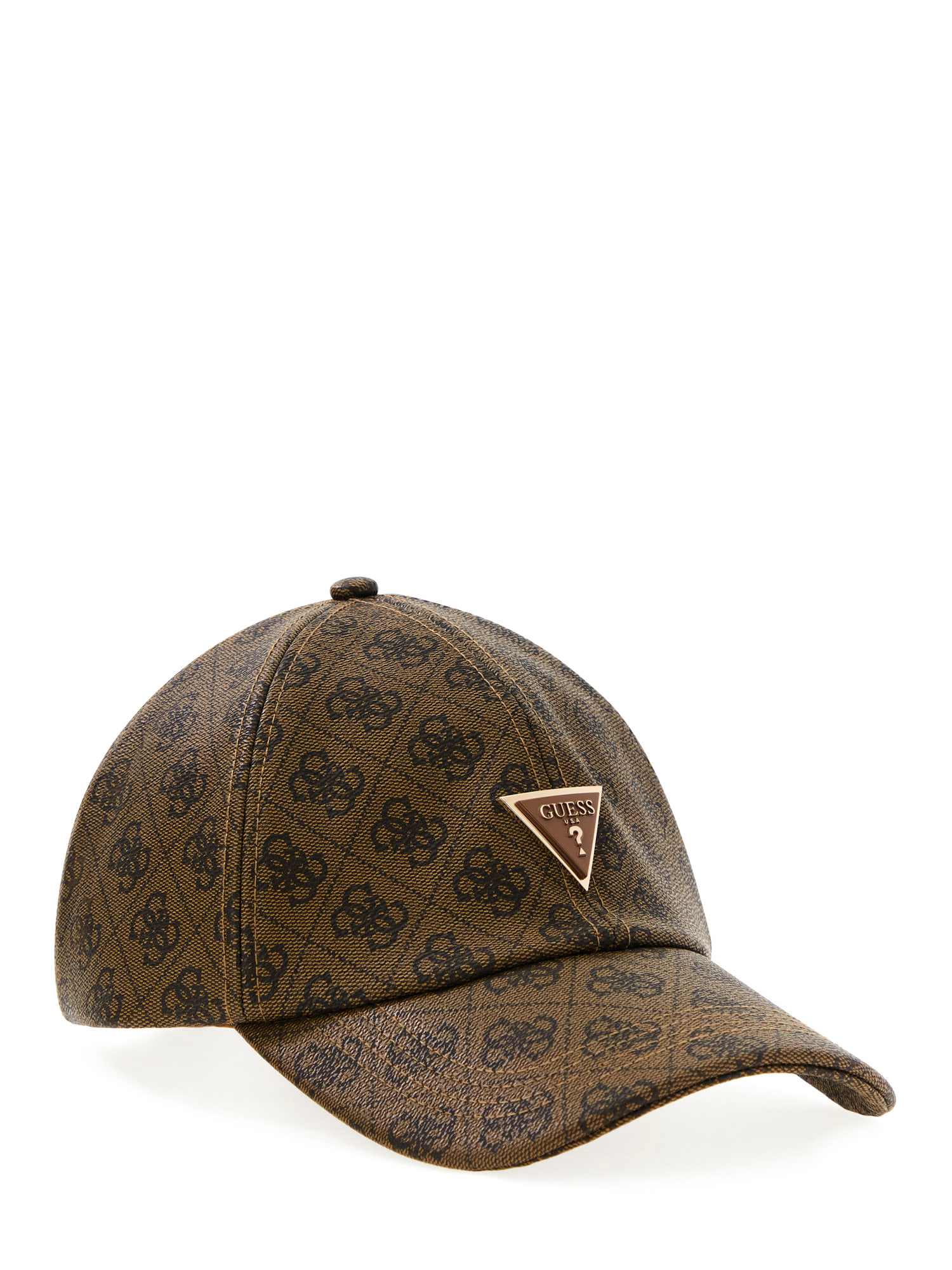 Guess Brown Polyster Logo MEN Cap