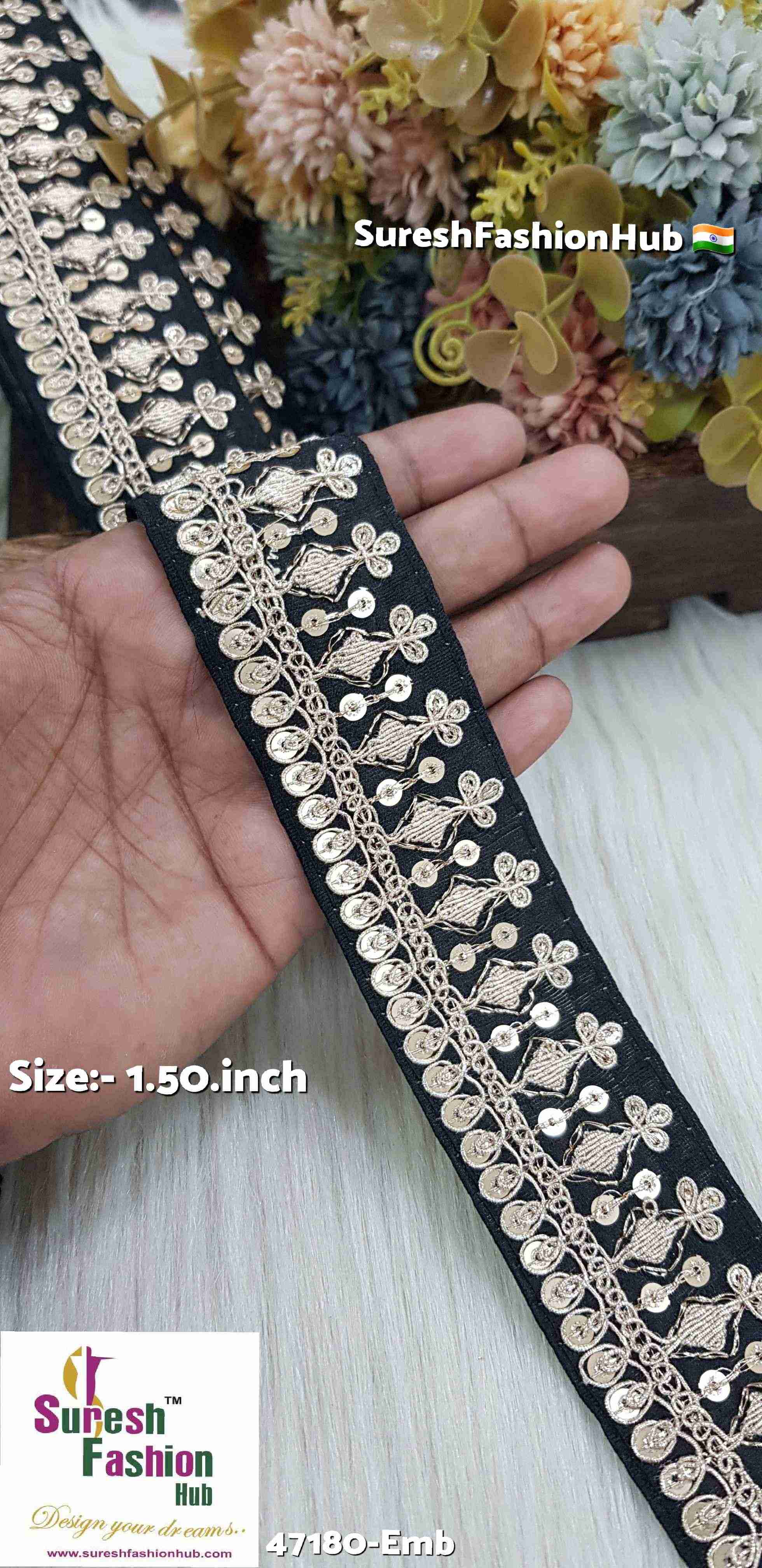 Black Royal Elegance Embroidered Lace