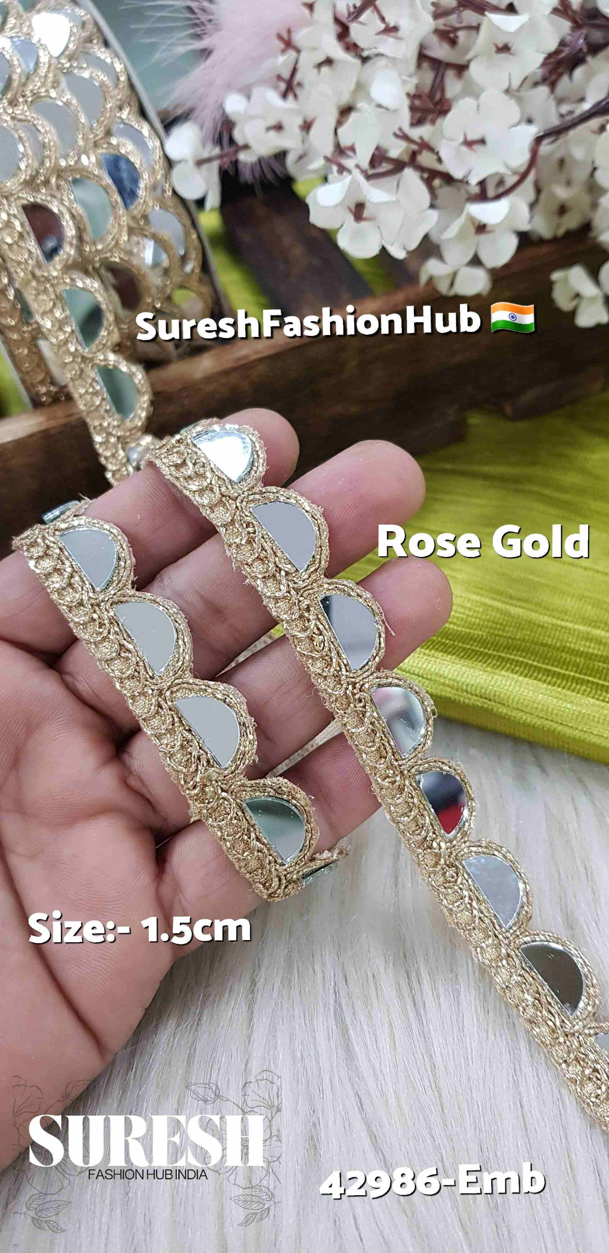 Scalloped Shine Rose Gold Dori Lace