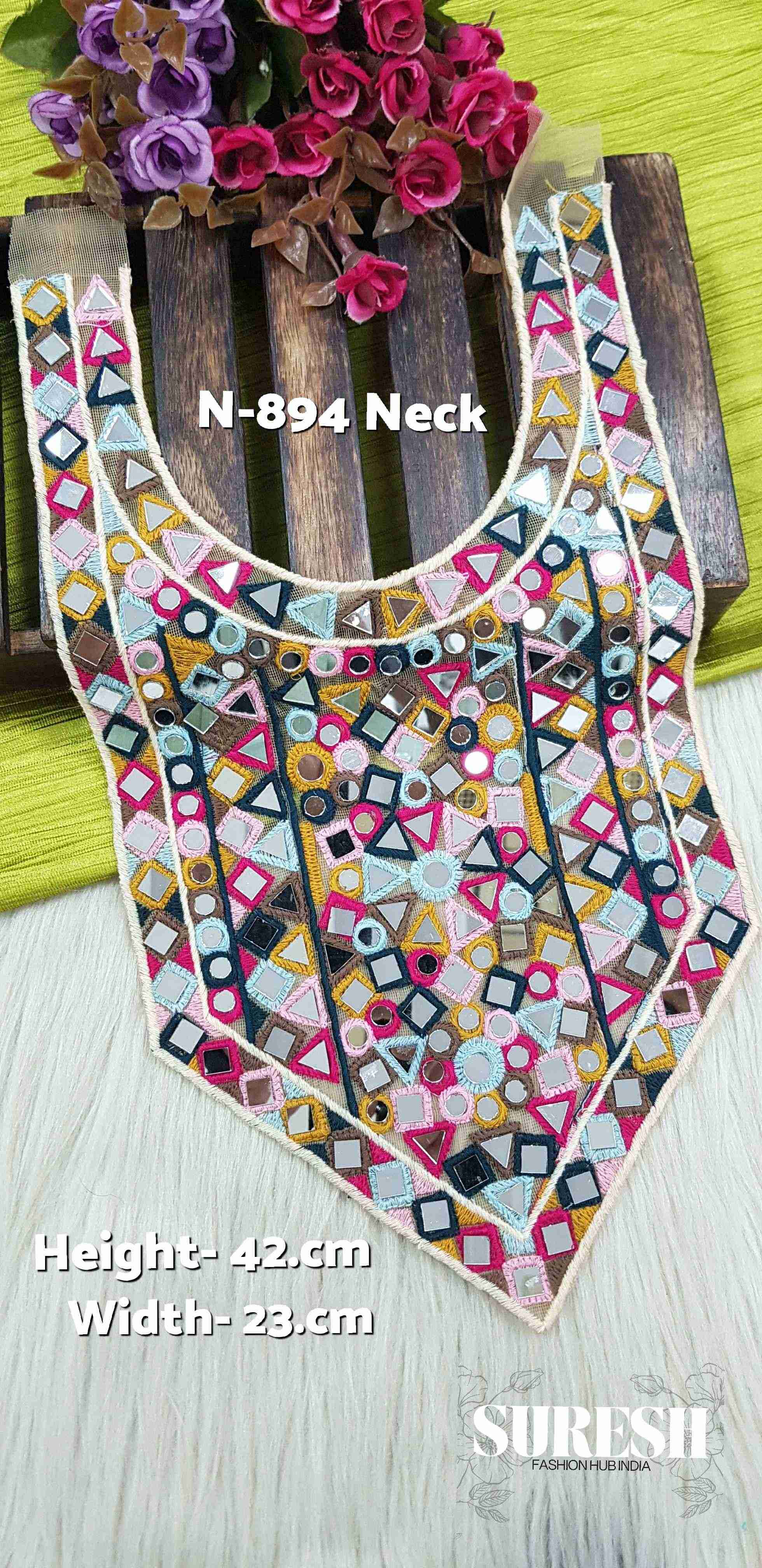 Festival Spark Mirror Thread Neck – Multi Colour 2 | N-894