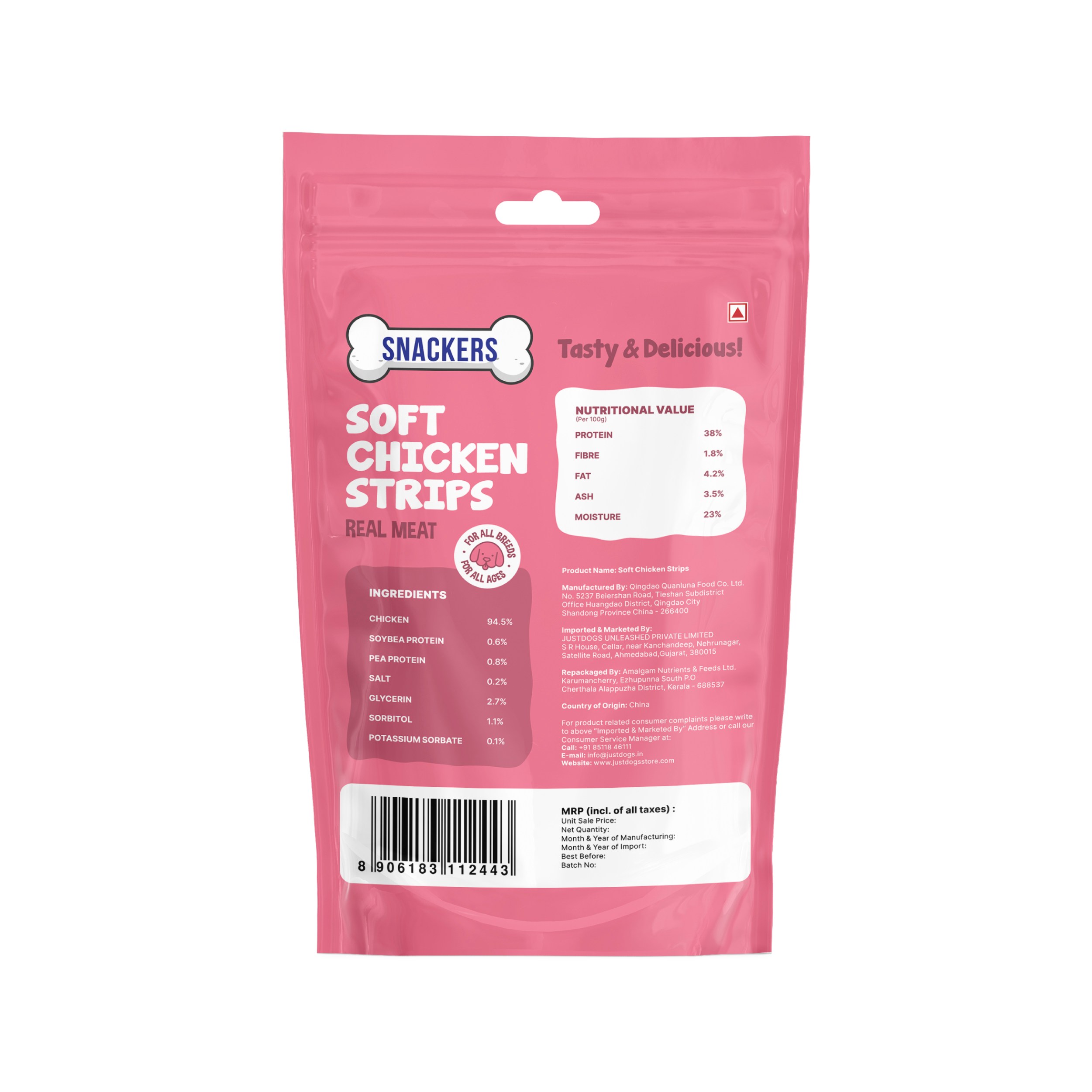 Snackers Soft Chicken Strips 70G CL – (Best Before Dec’26)