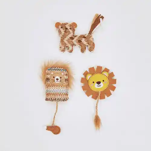 Barkbutler Fofos Interactive Catnip Chic Toy for Cats, Yellow Brown