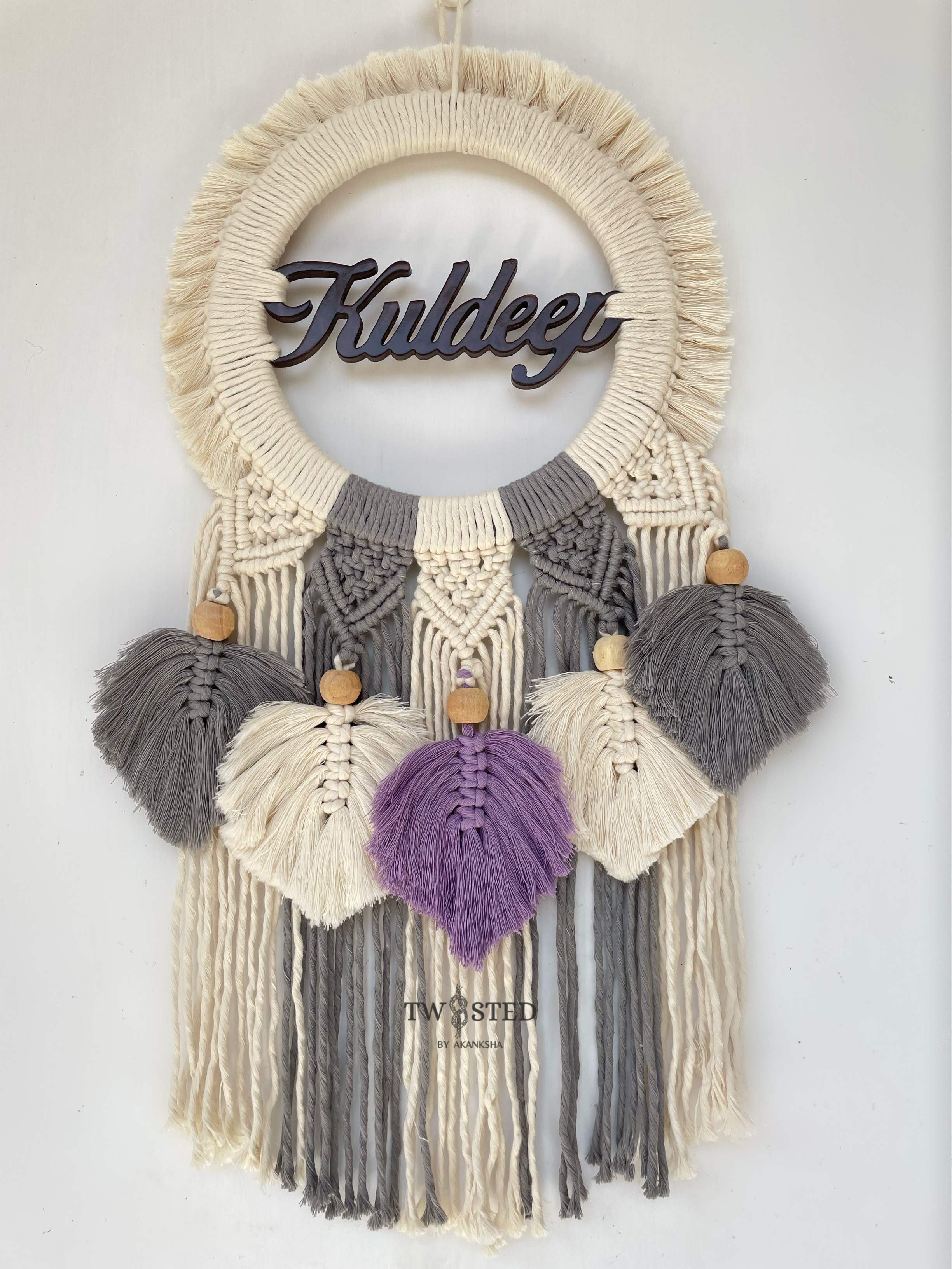 Triple Colored Dreamcatcher with Name personalisation