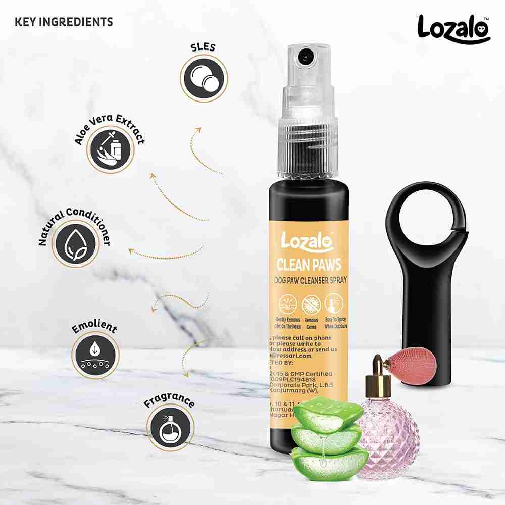 Lozalo Clean Paws Spray for Dogs, 22ml